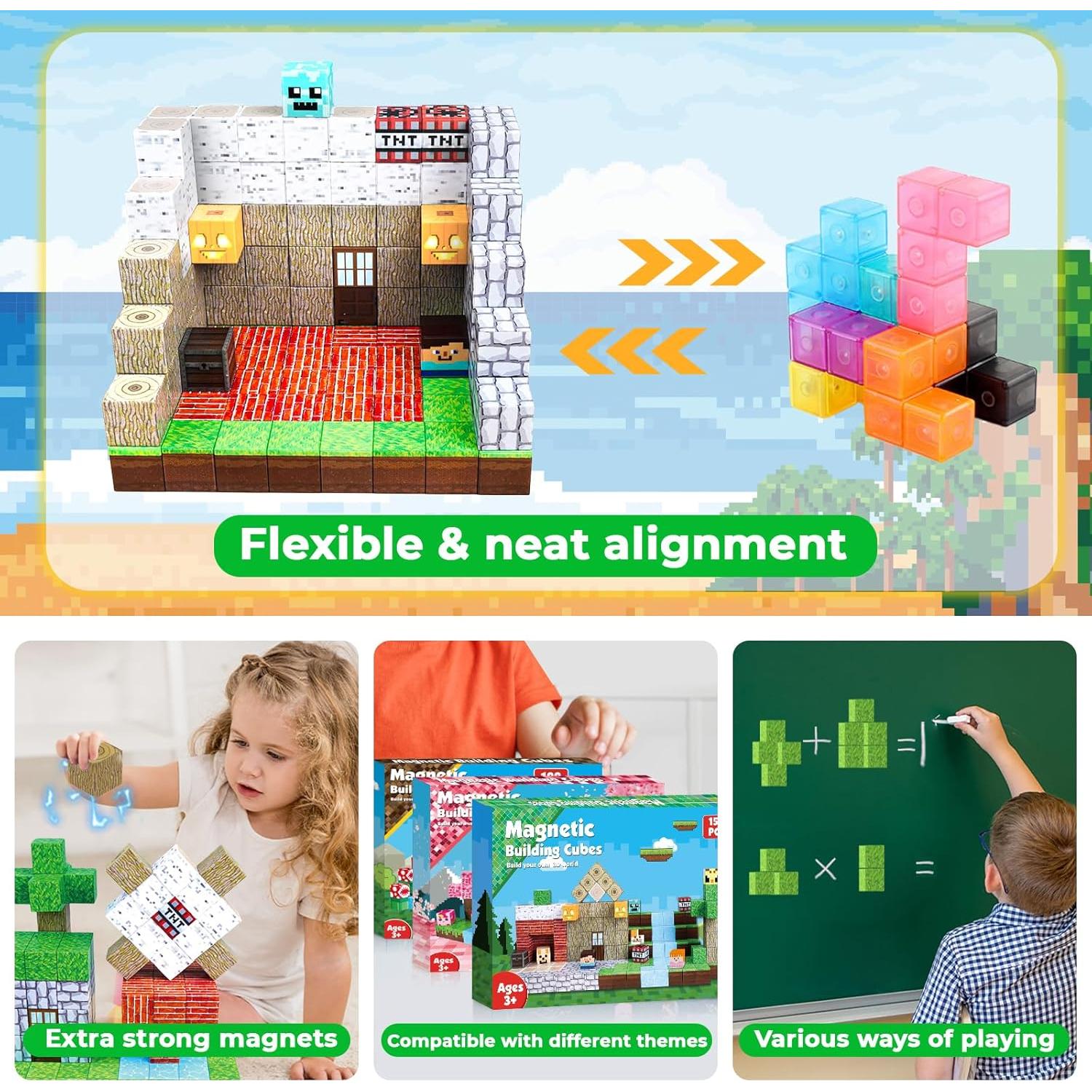 Bloques Magnéticos 150PCS Annexfun Juguetes de Construcción 3+ Años