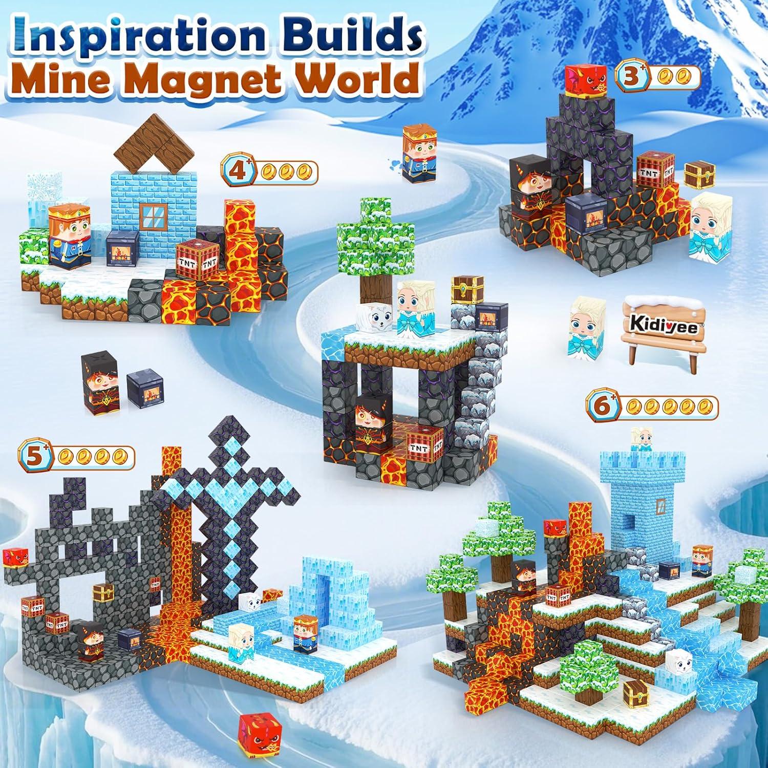 Bloques Magnéticos Kidiyee 100 Piezas 2.03cm Juguetes STEM