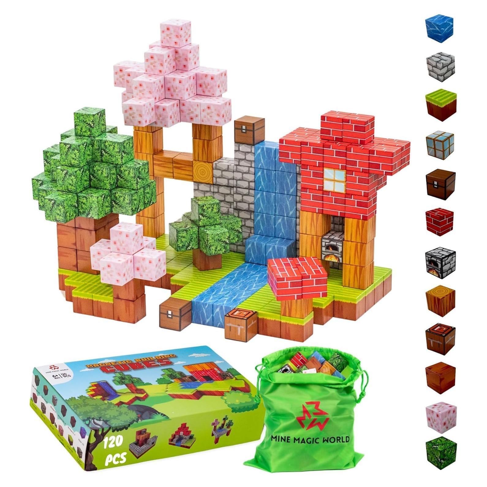 Bloques Magnéticos Educativos Mine Magic World 120 PCS