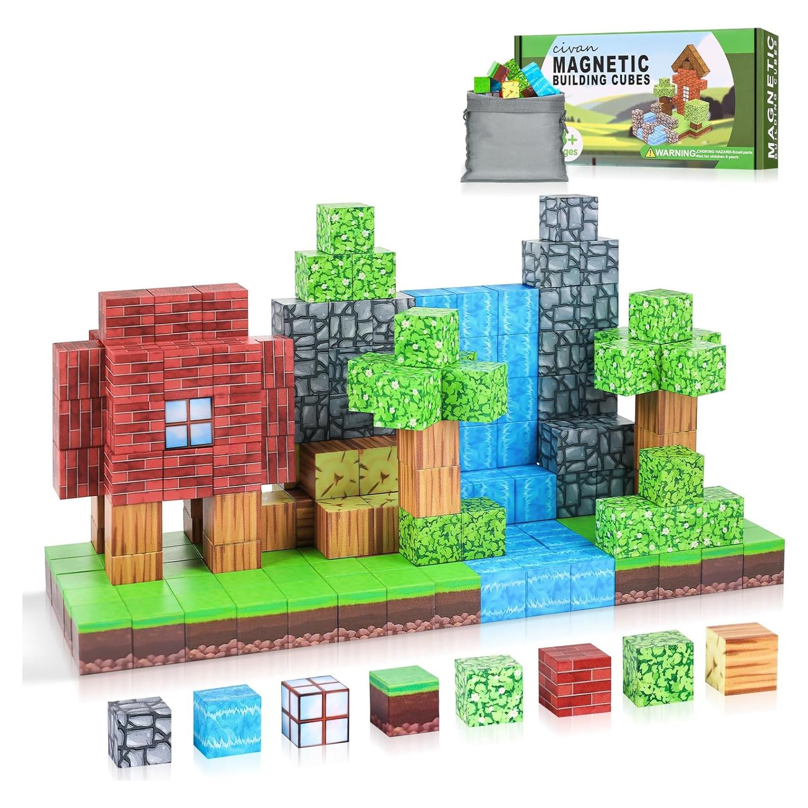 Bloques Magnéticos Civan 63 Piezas Juguetes Educativos 3+