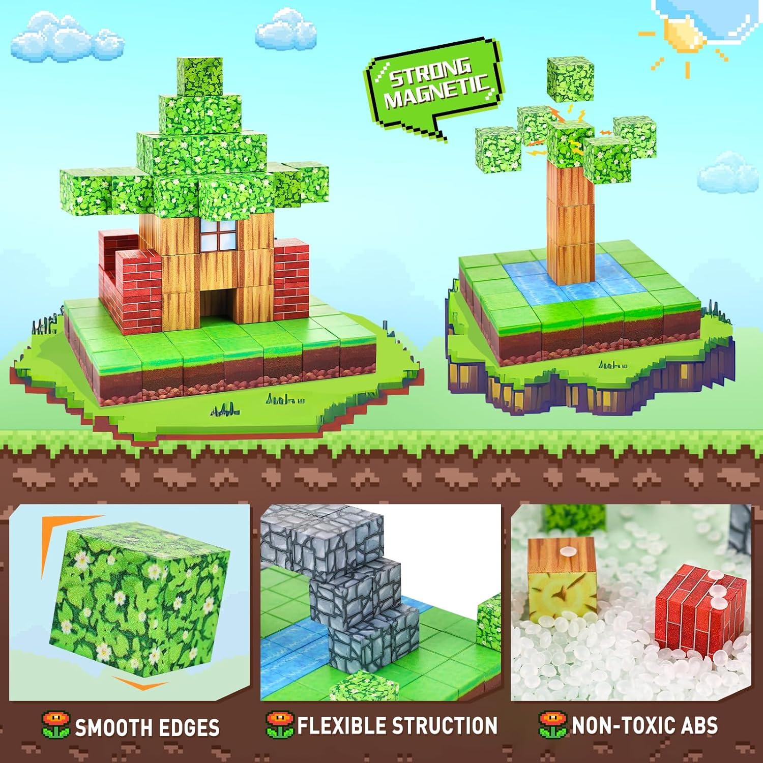 Bloques Magnéticos Civan 63 Piezas Juguetes Educativos 3+