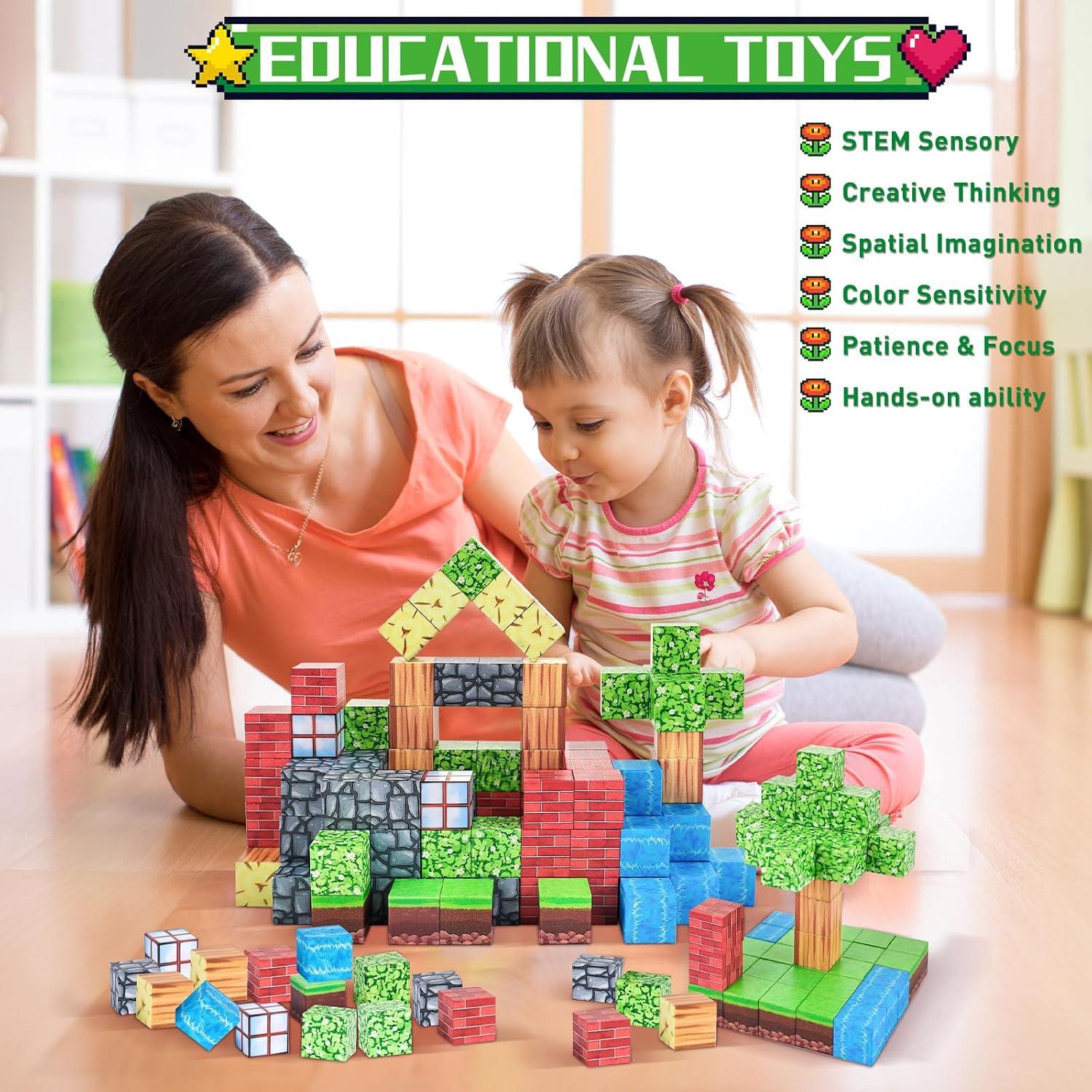 Bloques Magnéticos Civan 63 Piezas Juguetes Educativos 3+