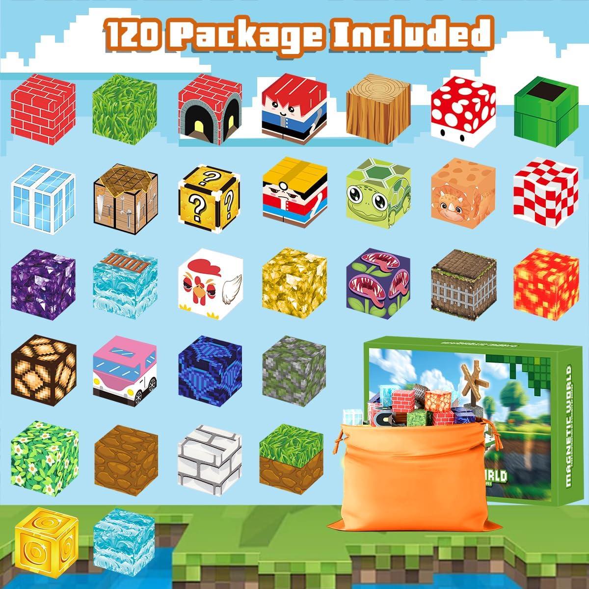 Bloques Magnéticos AKALOL 120PCS Juguetes Educativos STEM