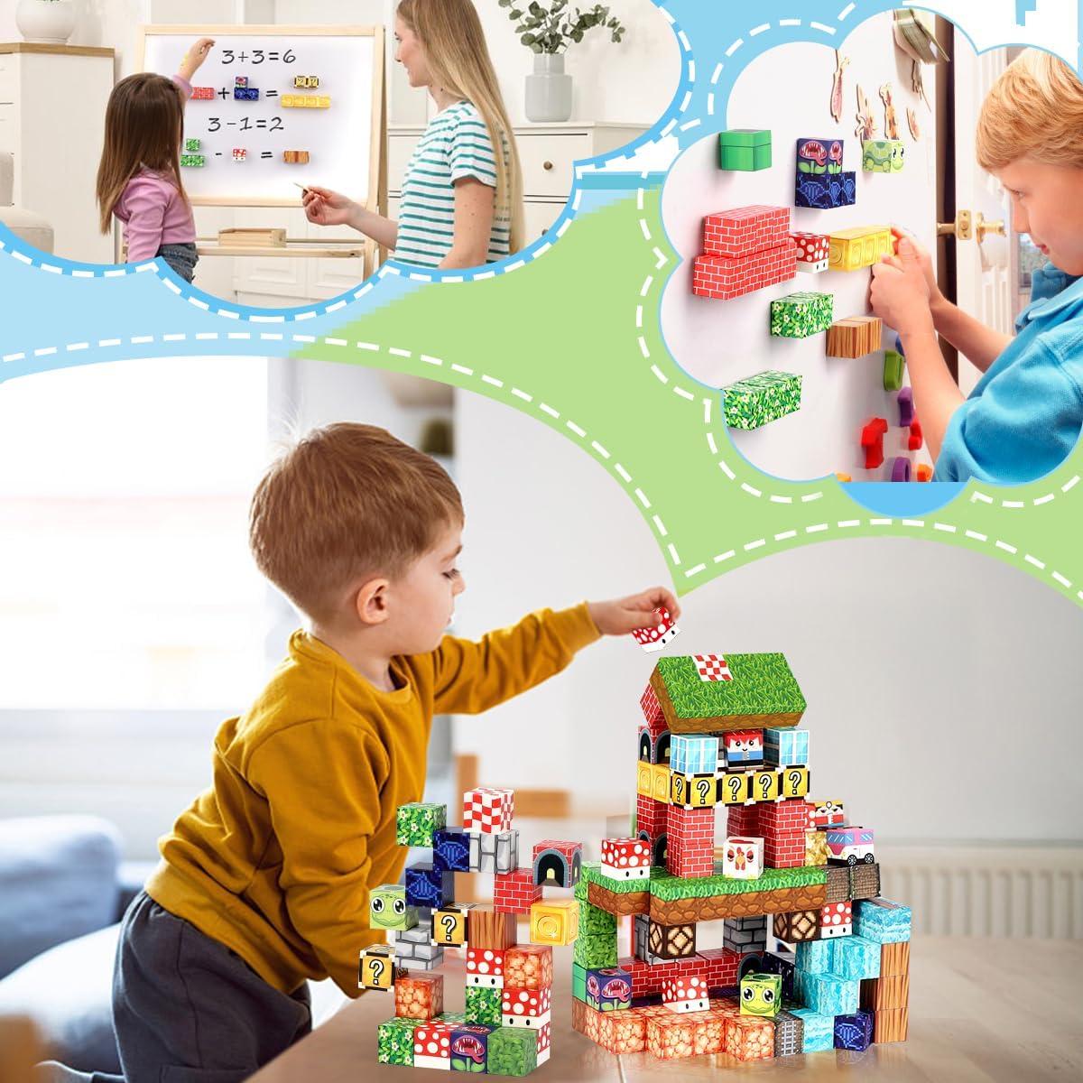 Bloques Magnéticos AKALOL 120PCS Juguetes Educativos STEM