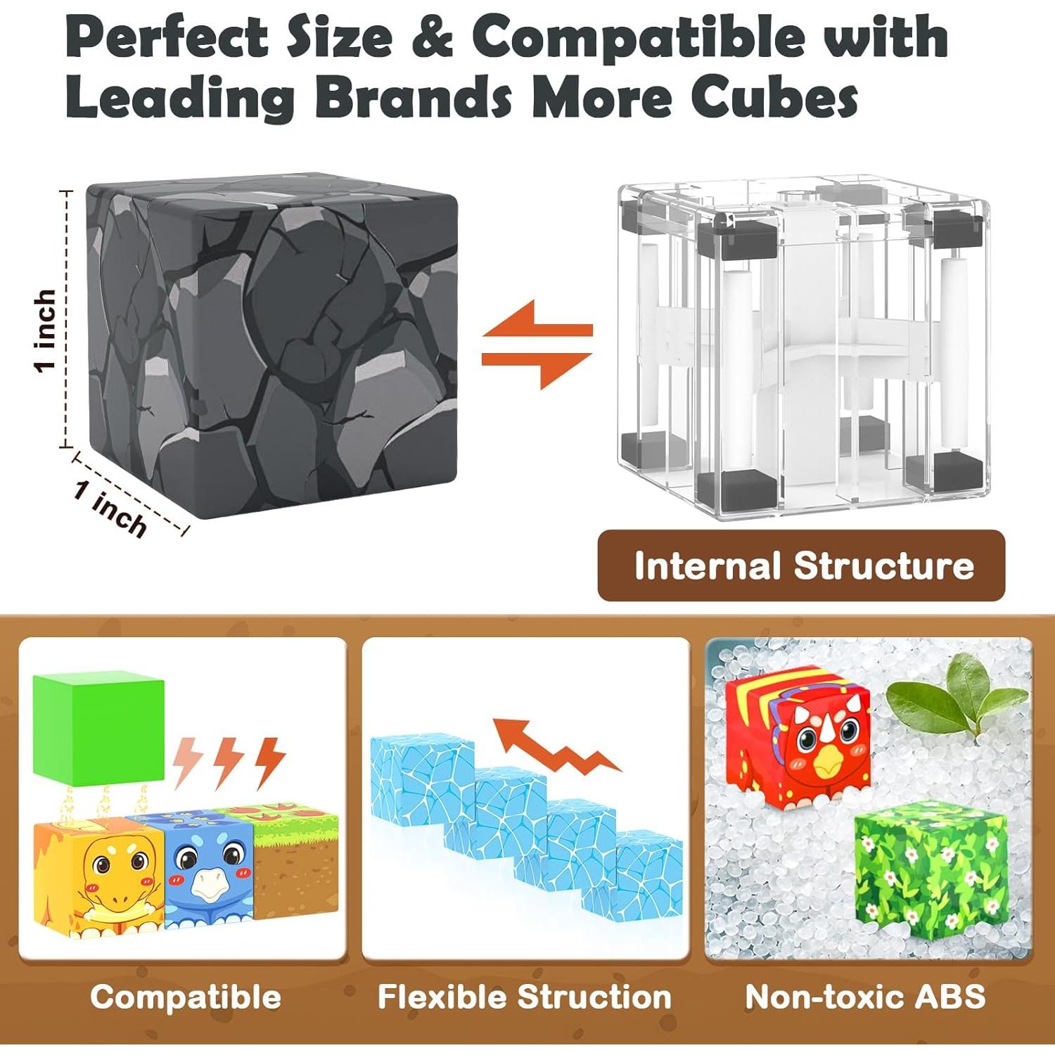 Bloques Magnéticos de Dinosaurios Matchtiles 80PCS - Juguetes STEM