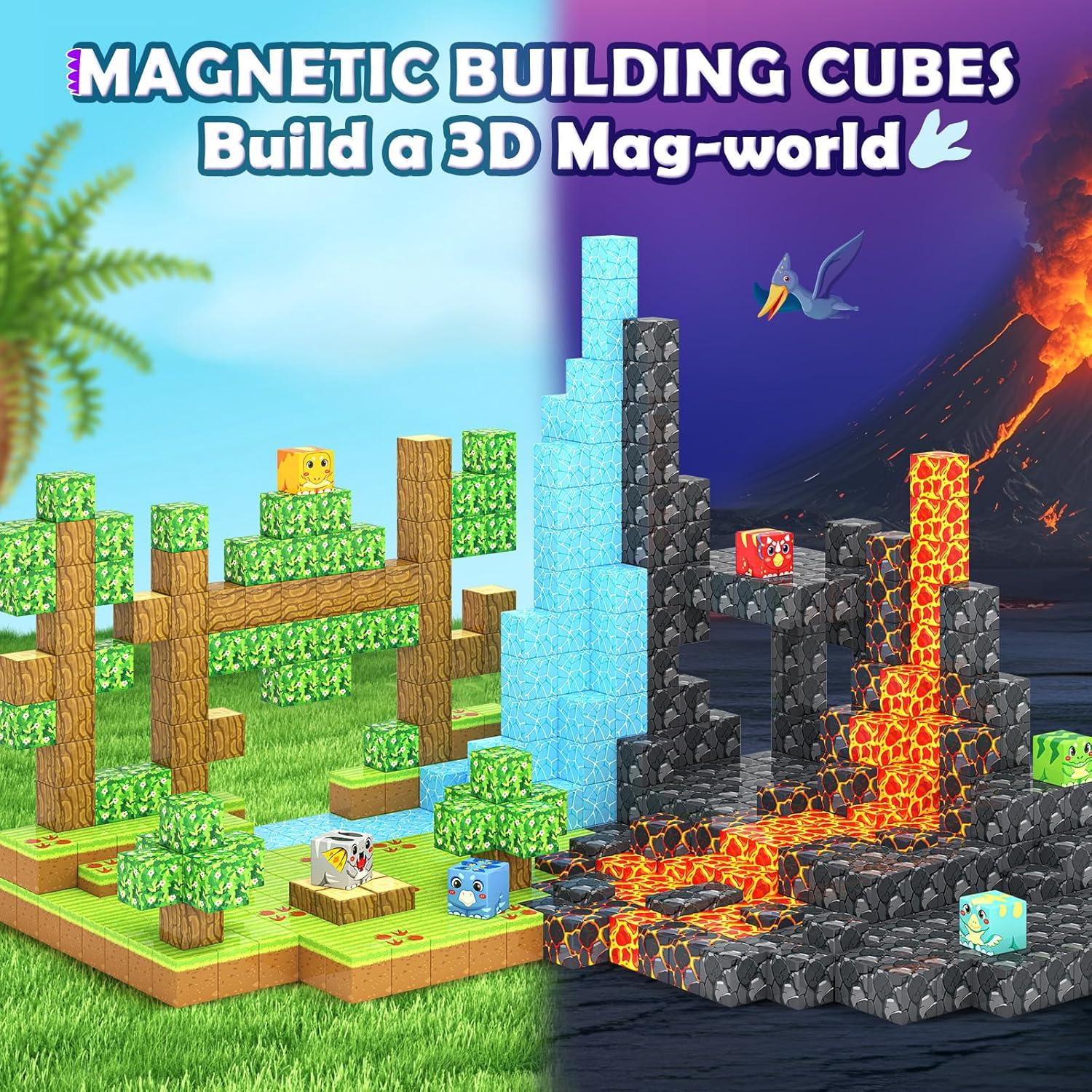 Bloques Magnéticos de Dinosaurios Matchtiles 80PCS - Juguetes STEM