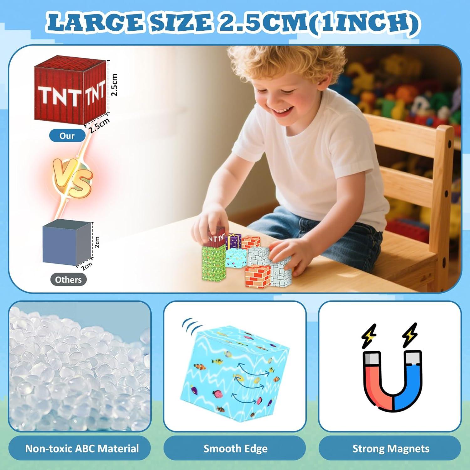 192 Bloques Magnéticos Milerong 2.5 cm para Niños 3+ Años