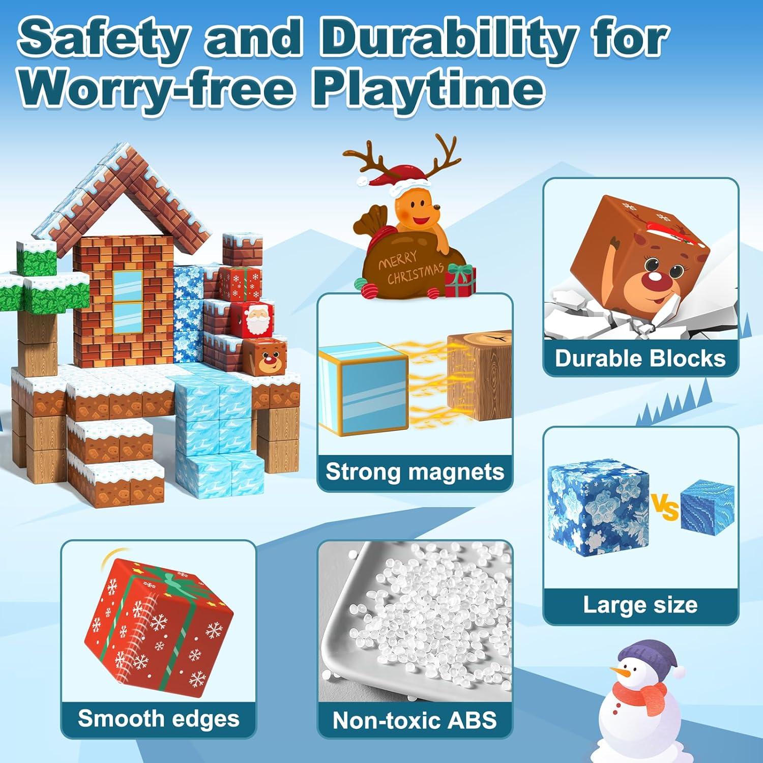 Bloques Magnéticos Venezibe para Niños 3-7 Años - Juguete Educativo