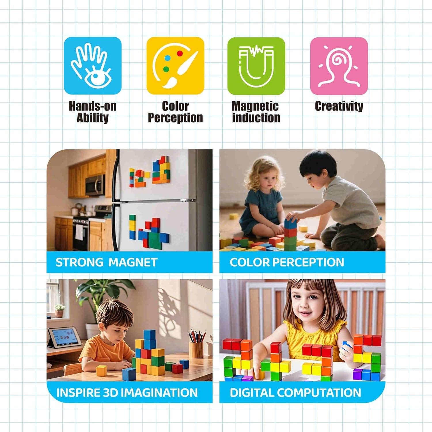 Bloques Magnéticos SmartYeen 100pcs para Niños 3-8 Años