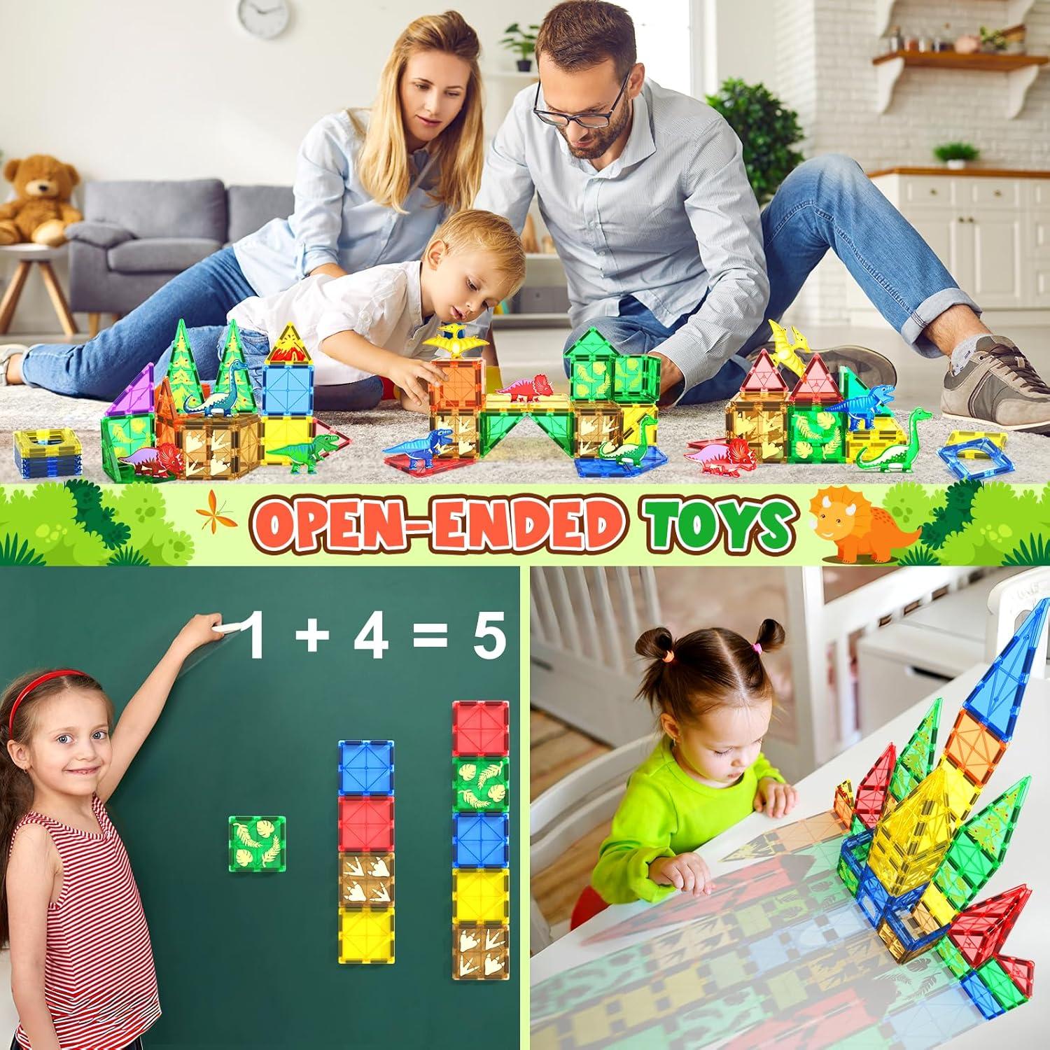 Set de Azulejos Magnéticos Coodoo Dinosaurios Selva 24 Piezas