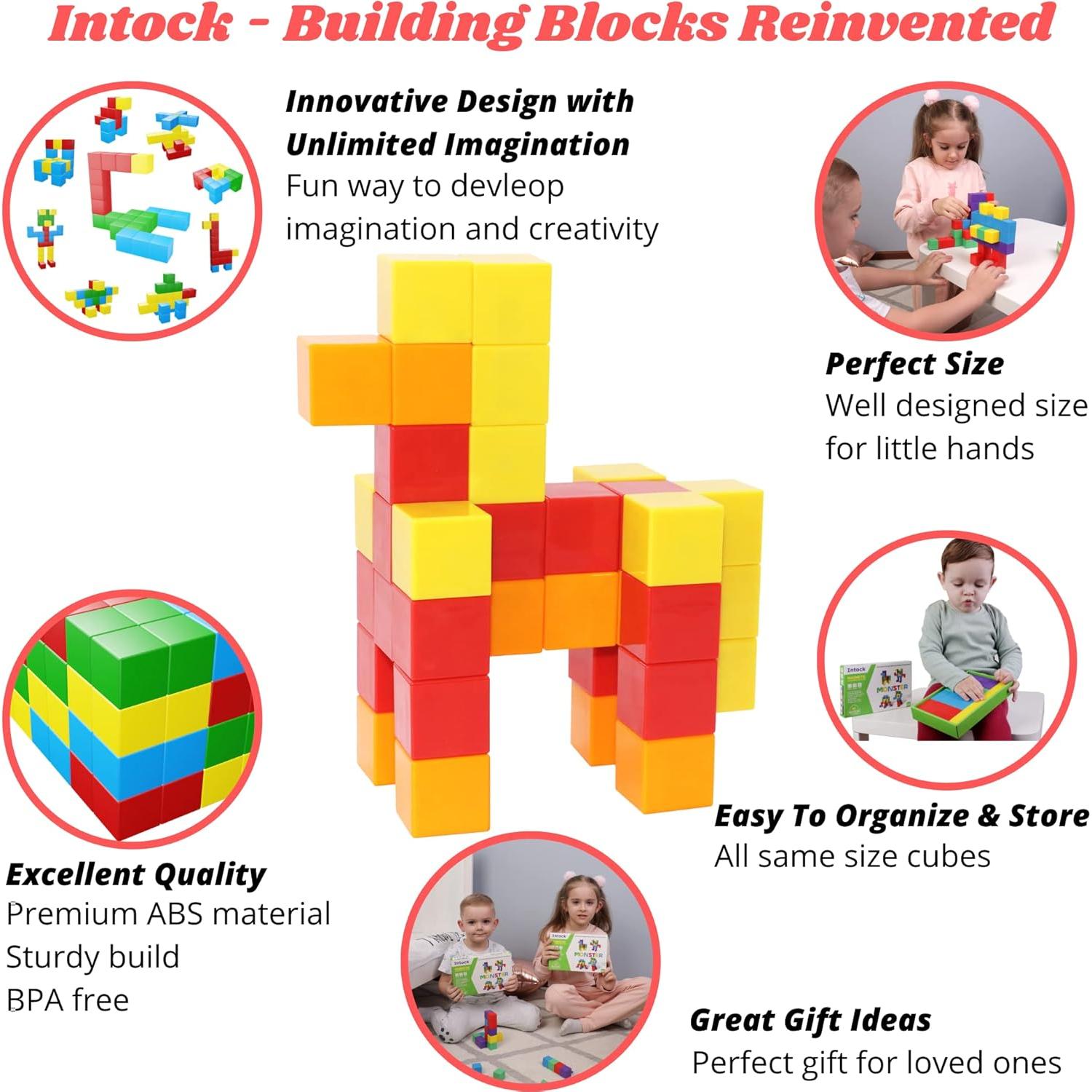 Bloques Magnéticos Intock 40 Piezas Juguetes Educativos