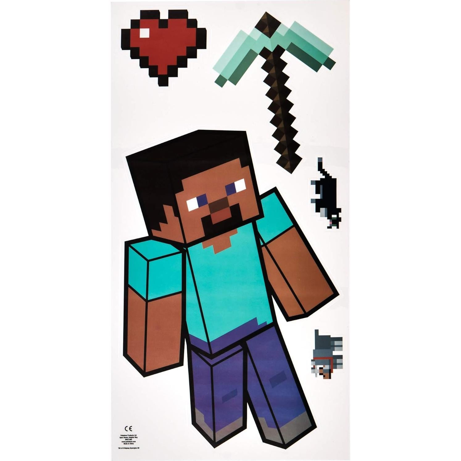 Calcomanías de Vinilo Reutilizables Paladone Minecraft - 4 Hojas