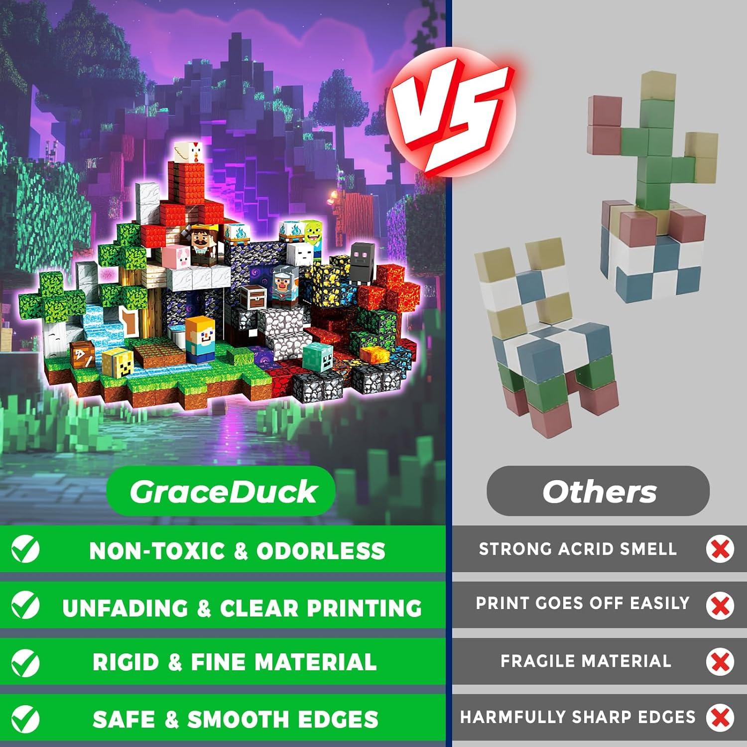 300 Bloques Magnéticos de Construcción GraceDuck - Juguete STEM 3+