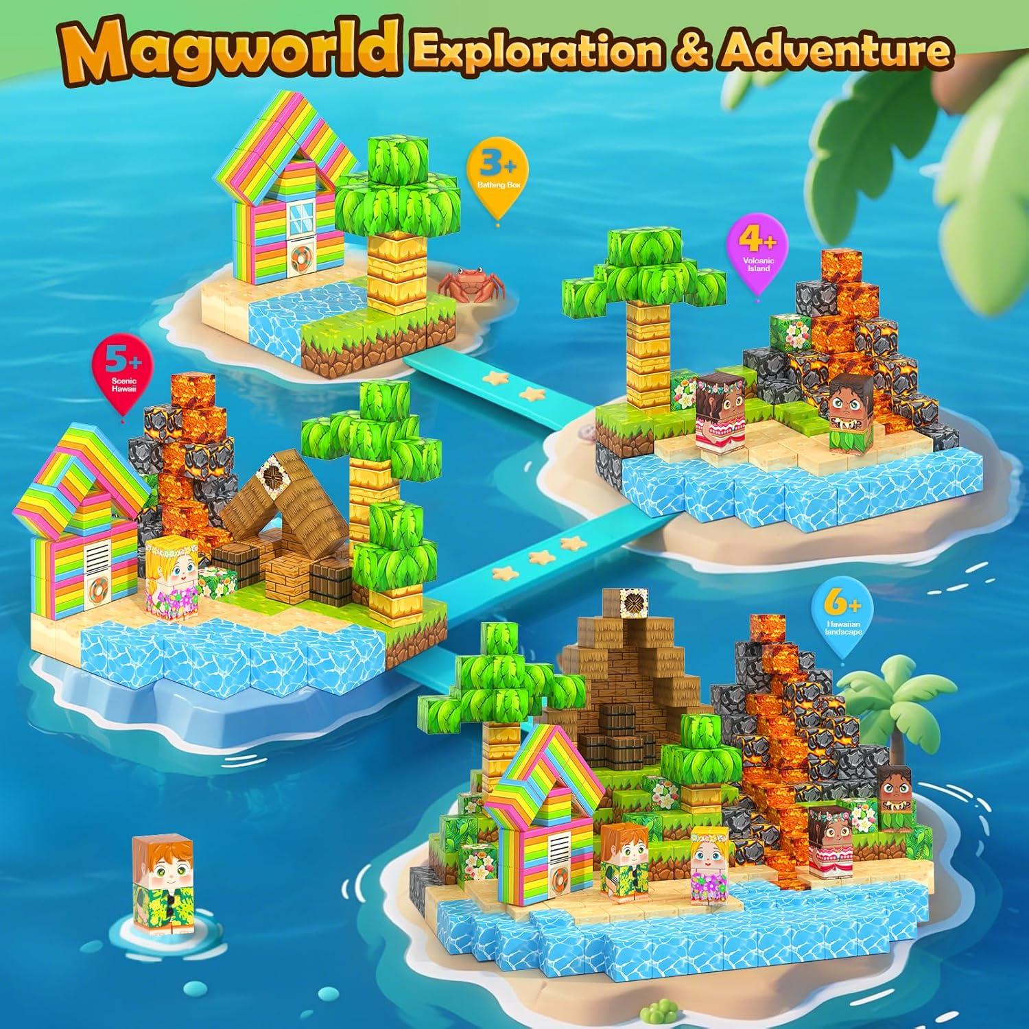 Bloques Magnéticos 120PCS Gooidea Isla de Hawaii Juguetes Educativos