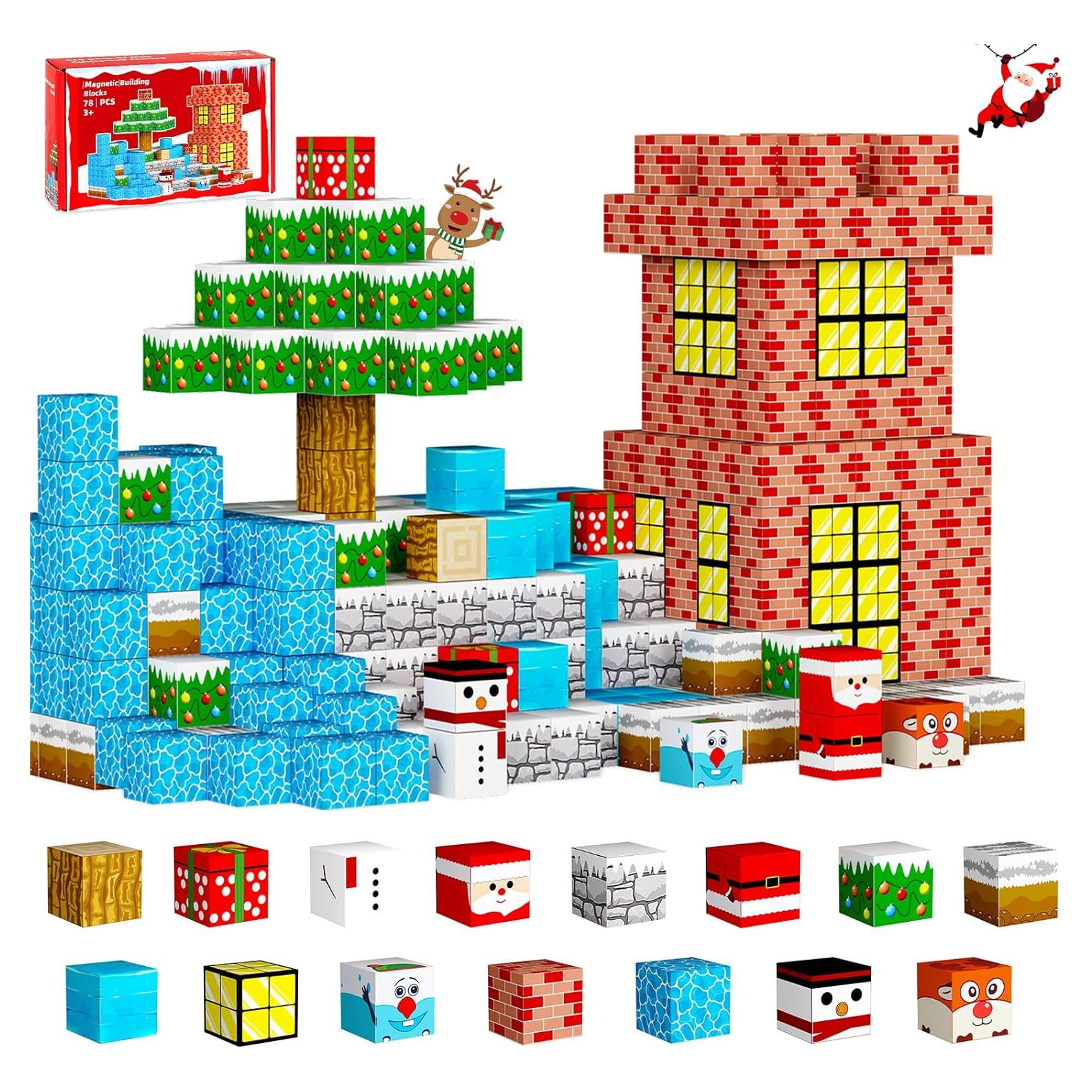 Bloques Magnéticos Fikamd 78 Piezas Juguetes Educativos 3+