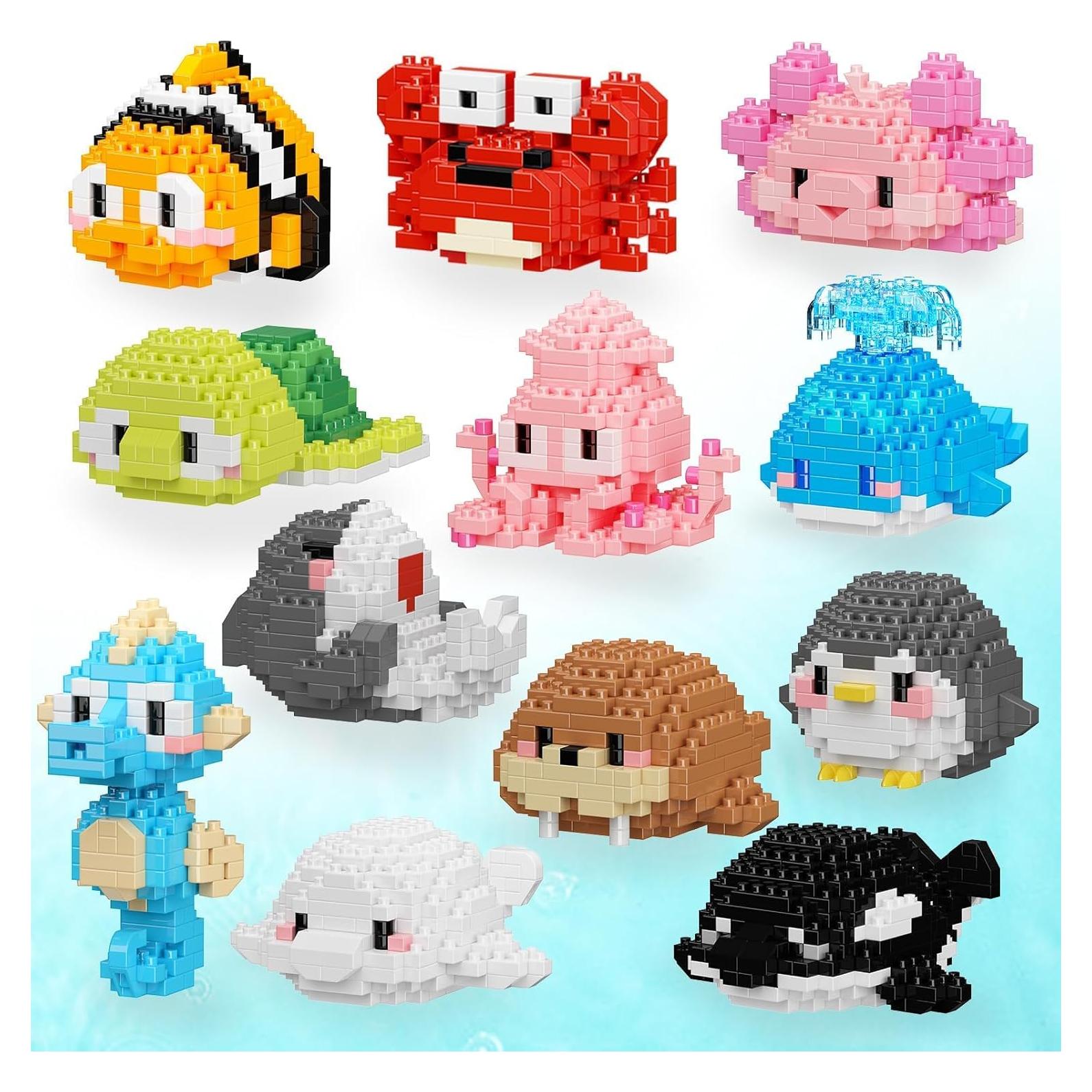 Set de Bloques de Construcción Animales Marinos TENYEAH 12 Piezas