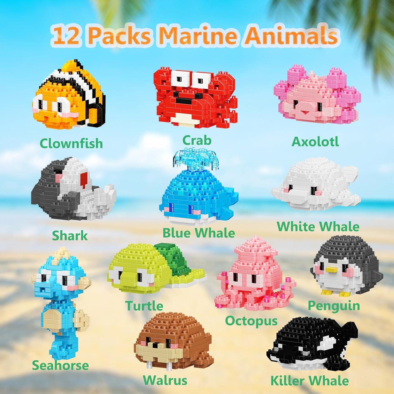 Set de Bloques de Construcción Animales Marinos TENYEAH 12 Piezas