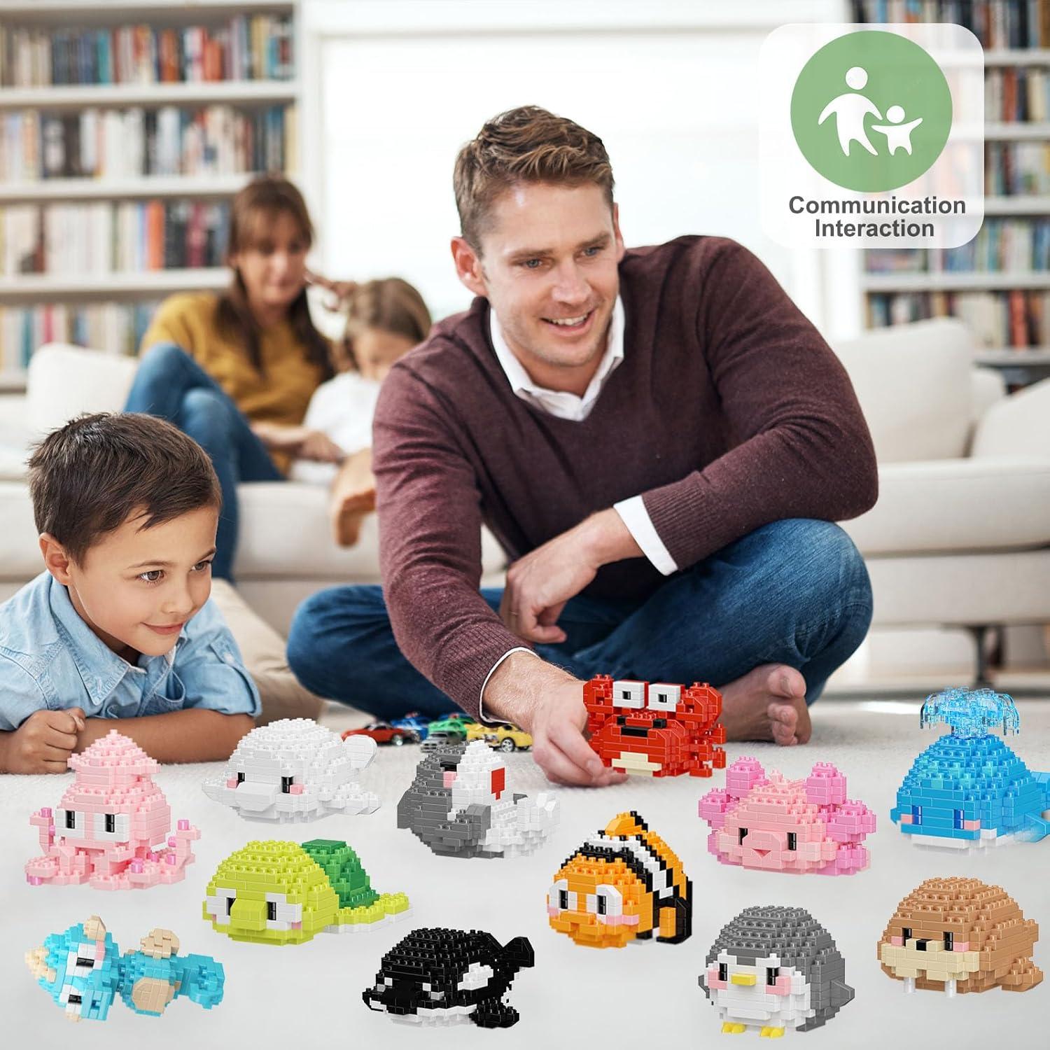 Set de Bloques de Construcción Animales Marinos TENYEAH 12 Piezas