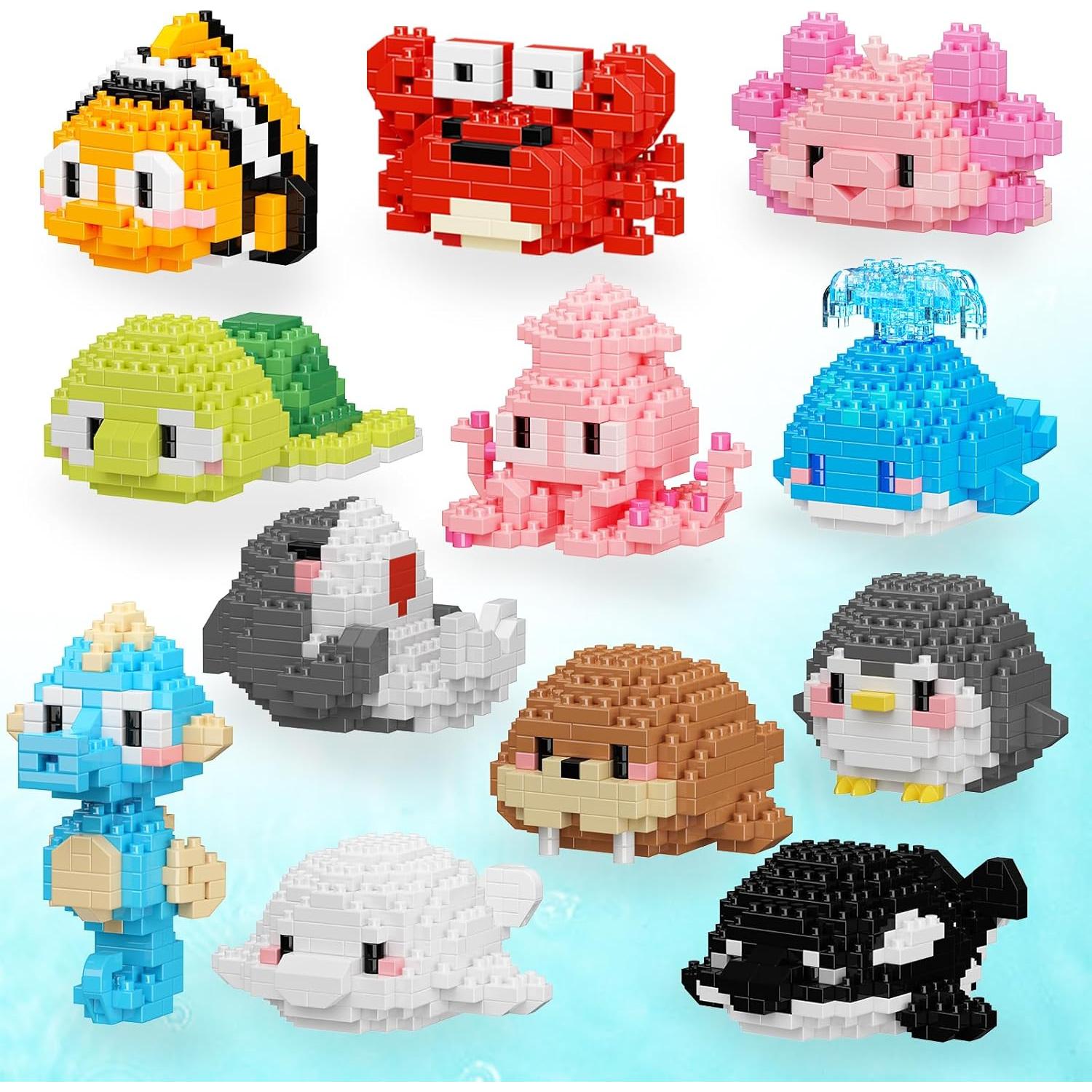 Set de Bloques de Construcción Animales Marinos TENYEAH 12 Piezas