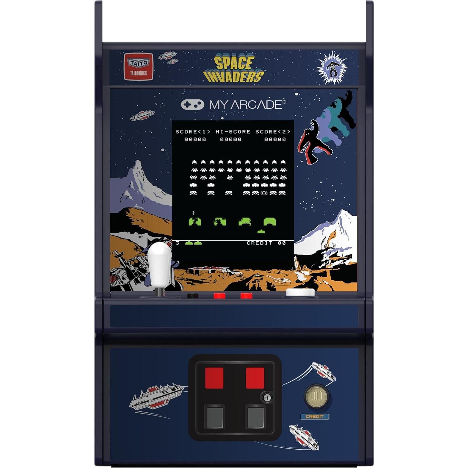 Mi Arcade Space Invaders Pro Mini Arcade 6.99 cm Licencia Oficial