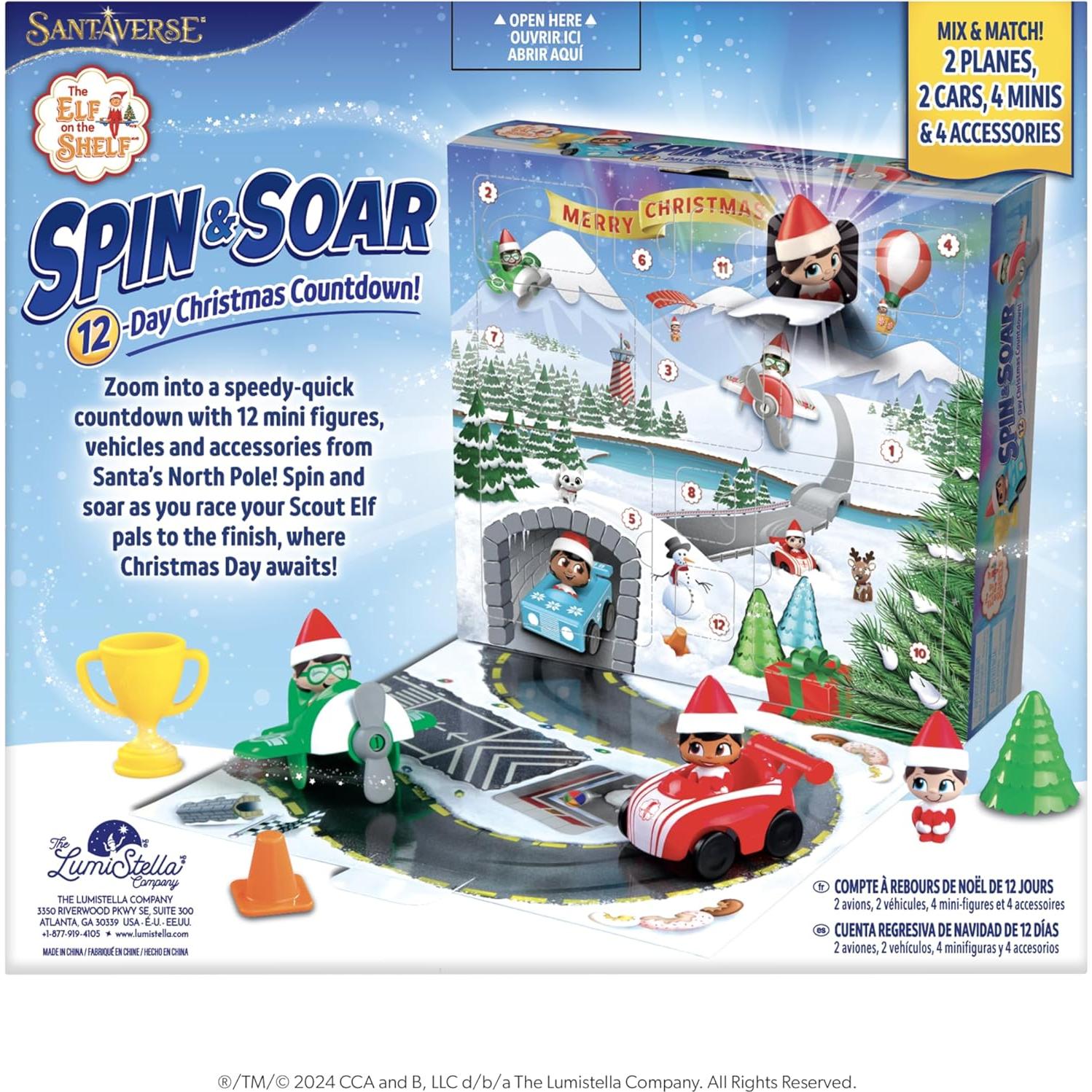 Calendario de Adviento Elfo en el Estante 12 Días con Figuras