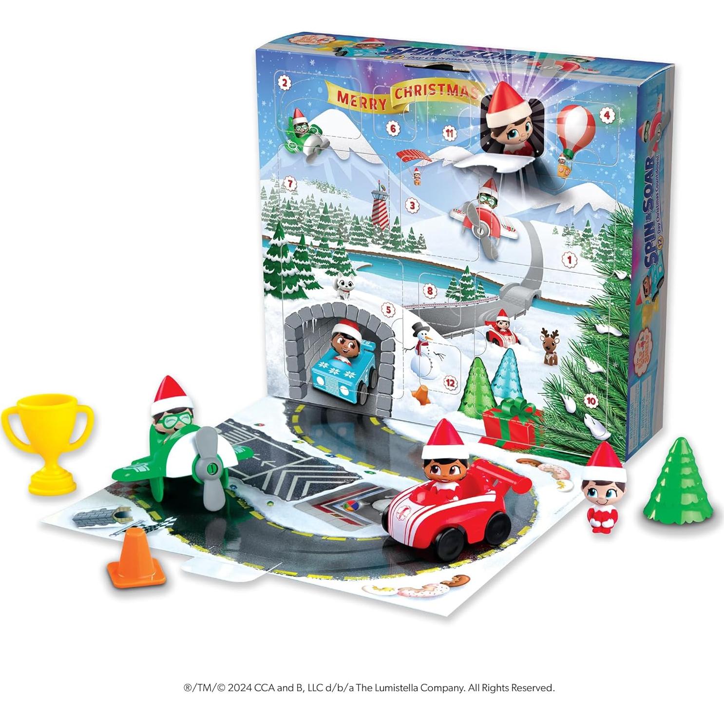 Calendario de Adviento Elfo en el Estante 12 Días con Figuras