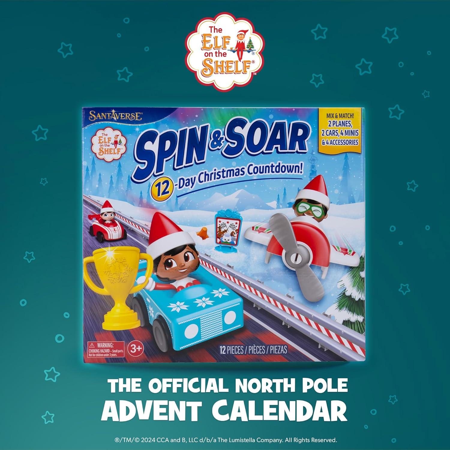 Calendario de Adviento Elfo en el Estante 12 Días con Figuras