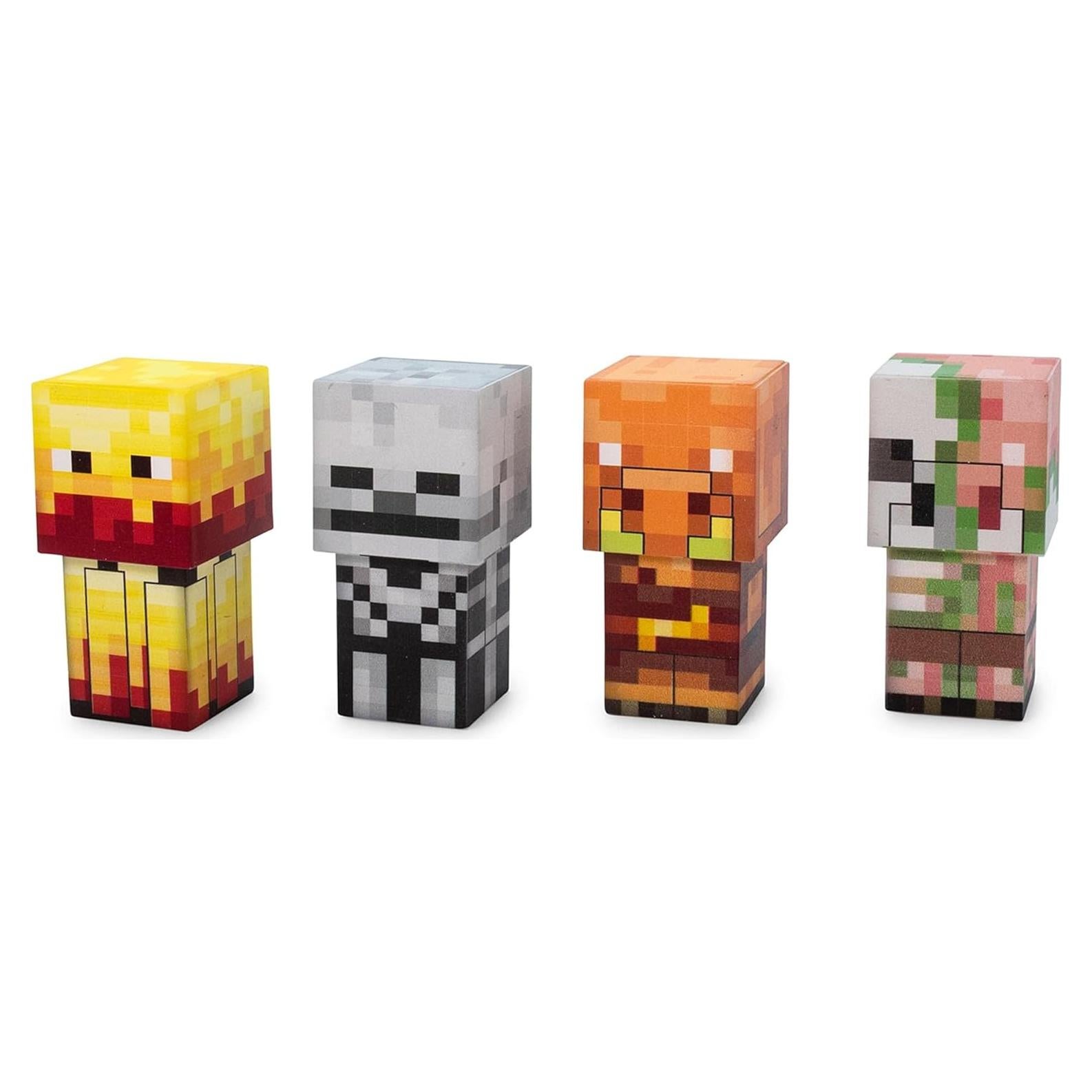 Luces de estado de ánimo Minecraft Ukonic, set de 4 figuras LED