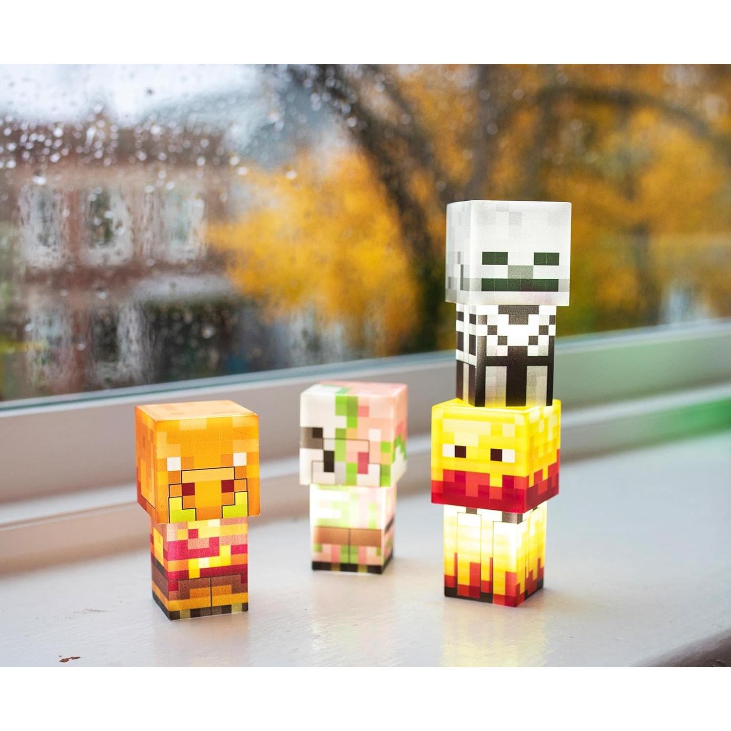Luces de estado de ánimo Minecraft Ukonic, set de 4 figuras LED