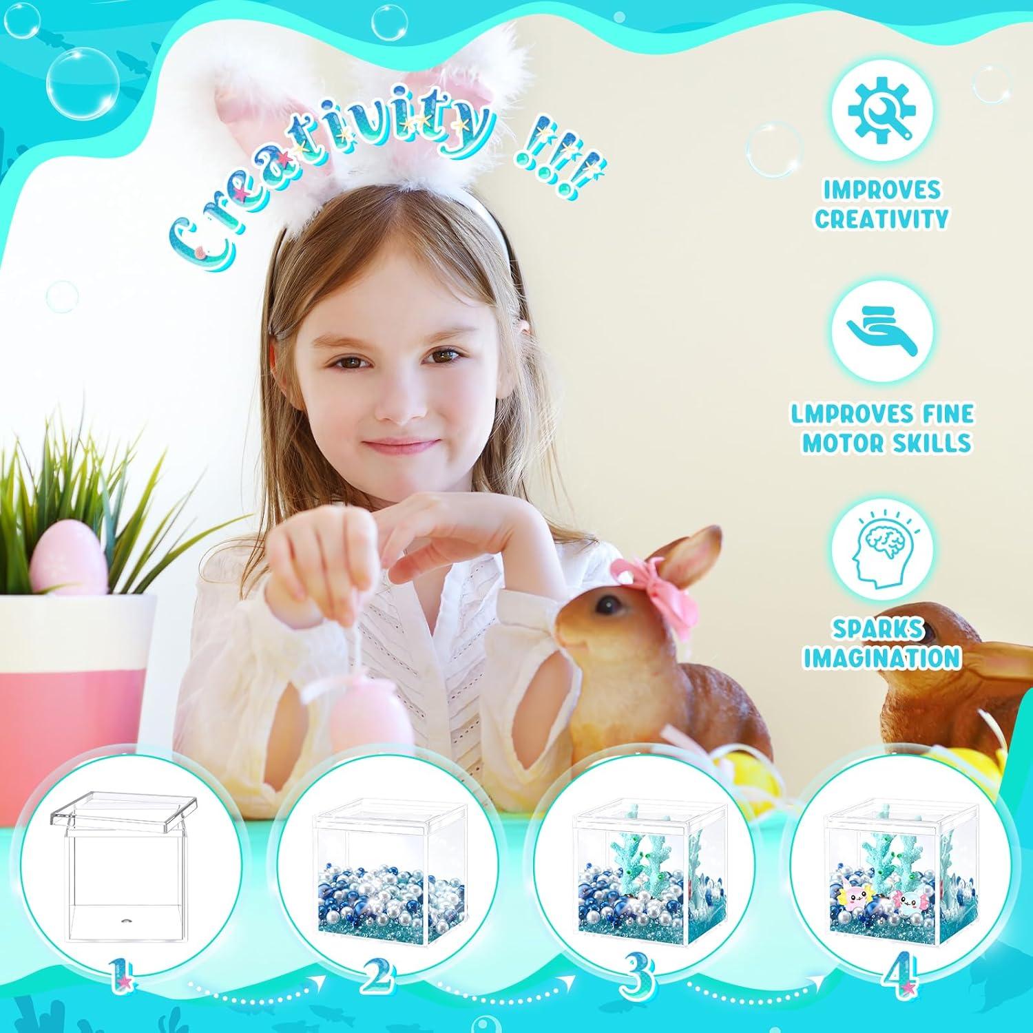 Kit de Manualidades DIY Axolotl HyDren - Acuario Miniatura 6cm