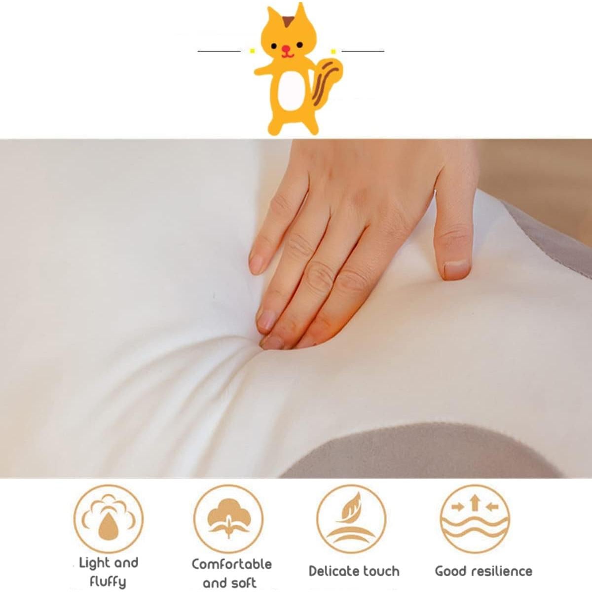 Almohada de Peluche Gato Gris 50cm Rexinc Suave y Abrazable