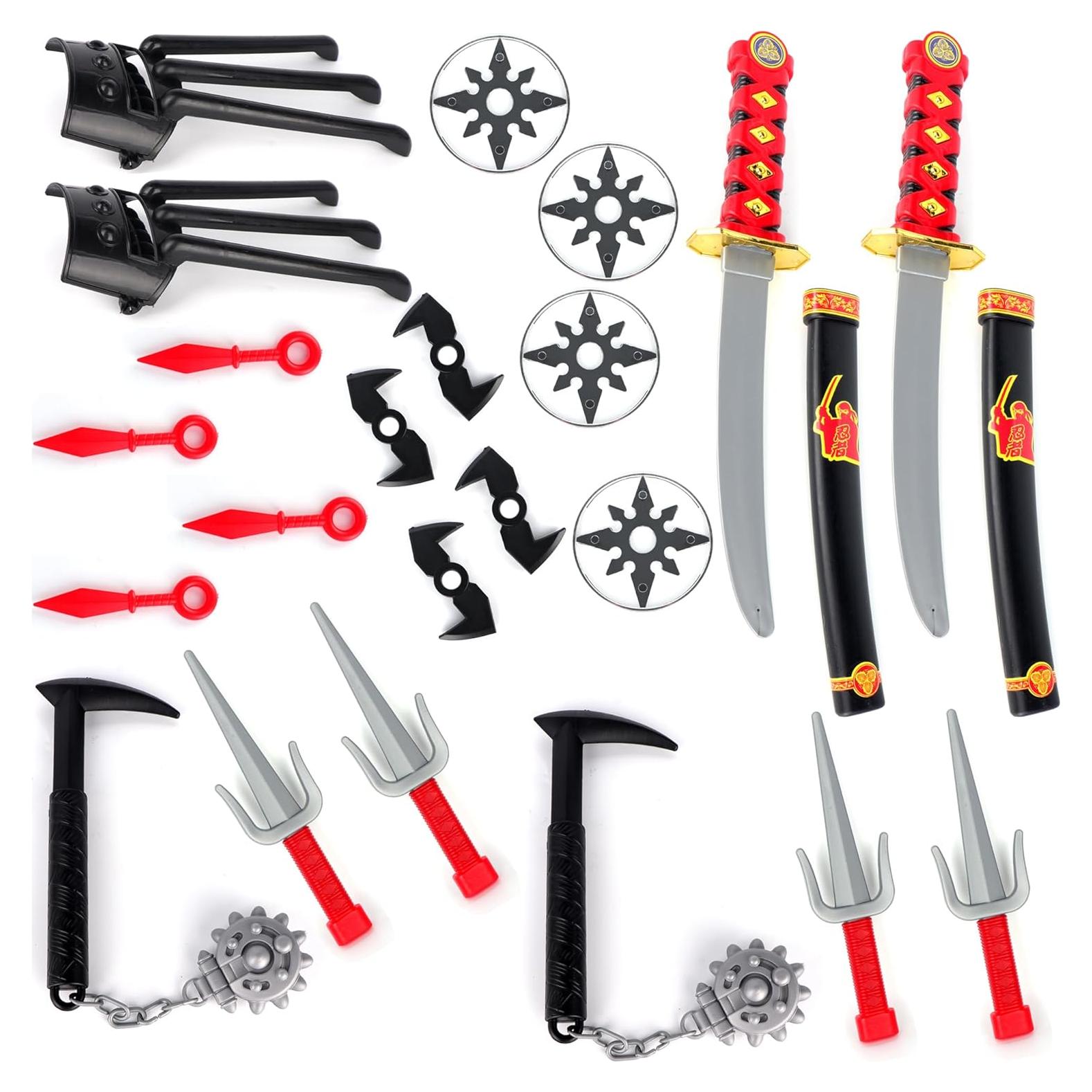 Conjunto de Accesorios Ninja de Plástico para Niños - 20 Piezas