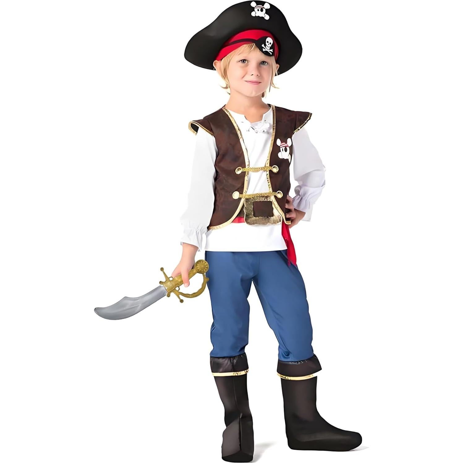 Set de 6 Espadas Pirata de Plástico para Niños 34 cm