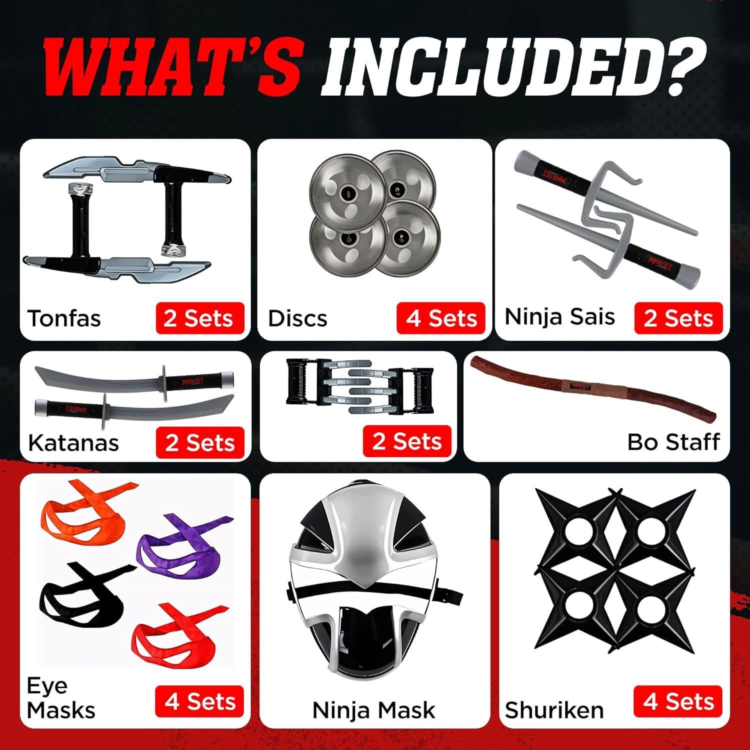 Conjunto de Armas de Ninja Liberty Imports para Niños - Juego de Rol