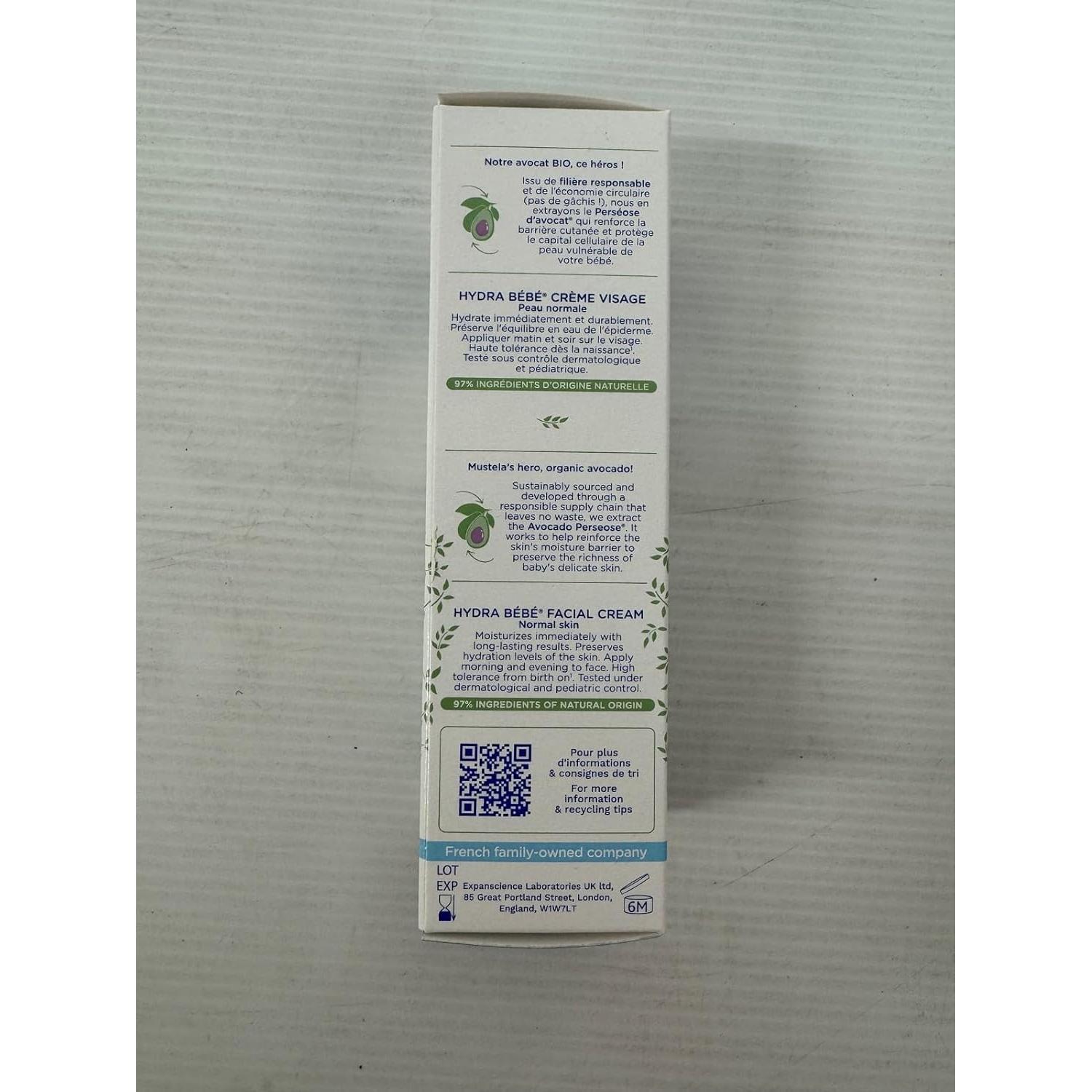 Crema Facial Mustela Hydra Bebé 40 ml - Hidratante Diario