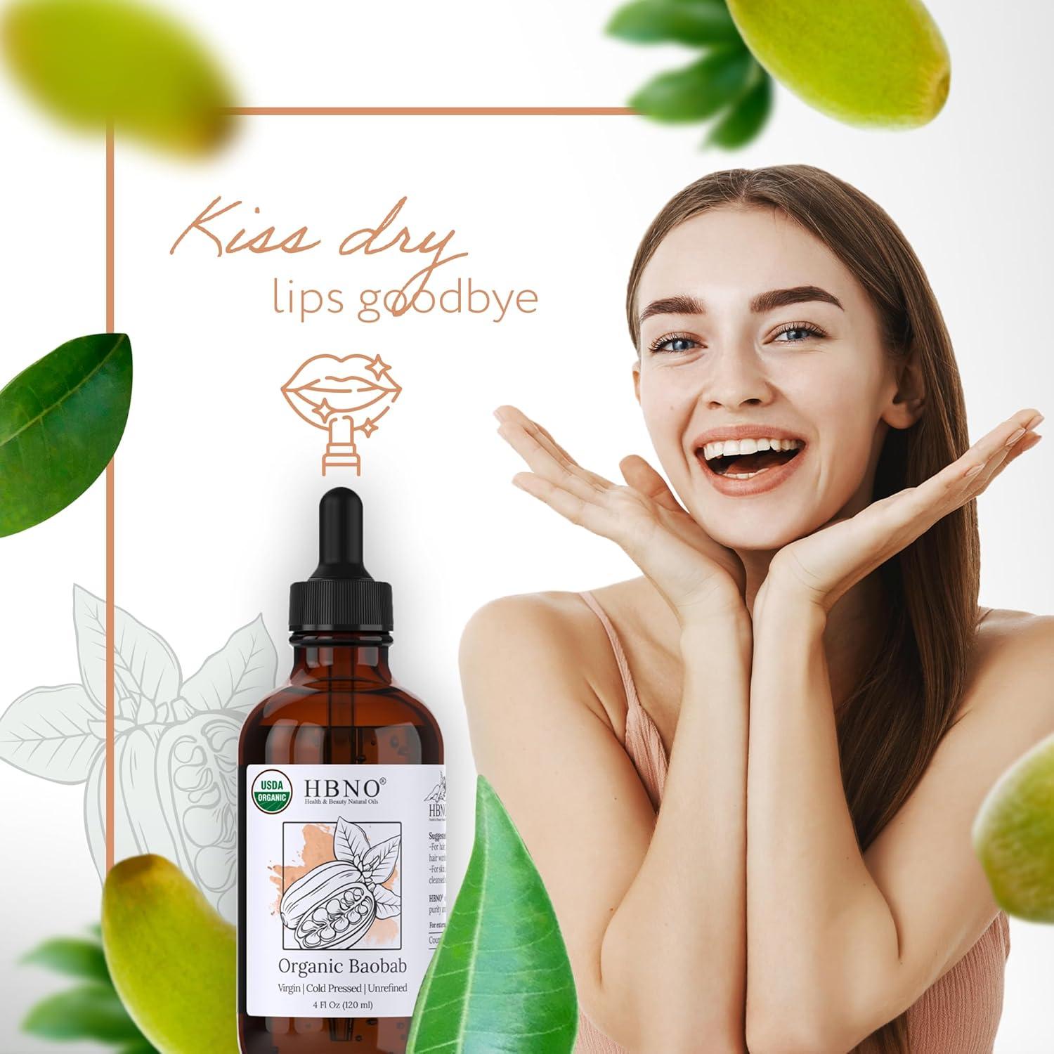 Aceite de Baobab Orgánico HBNO 120 ml Prensado en Frío