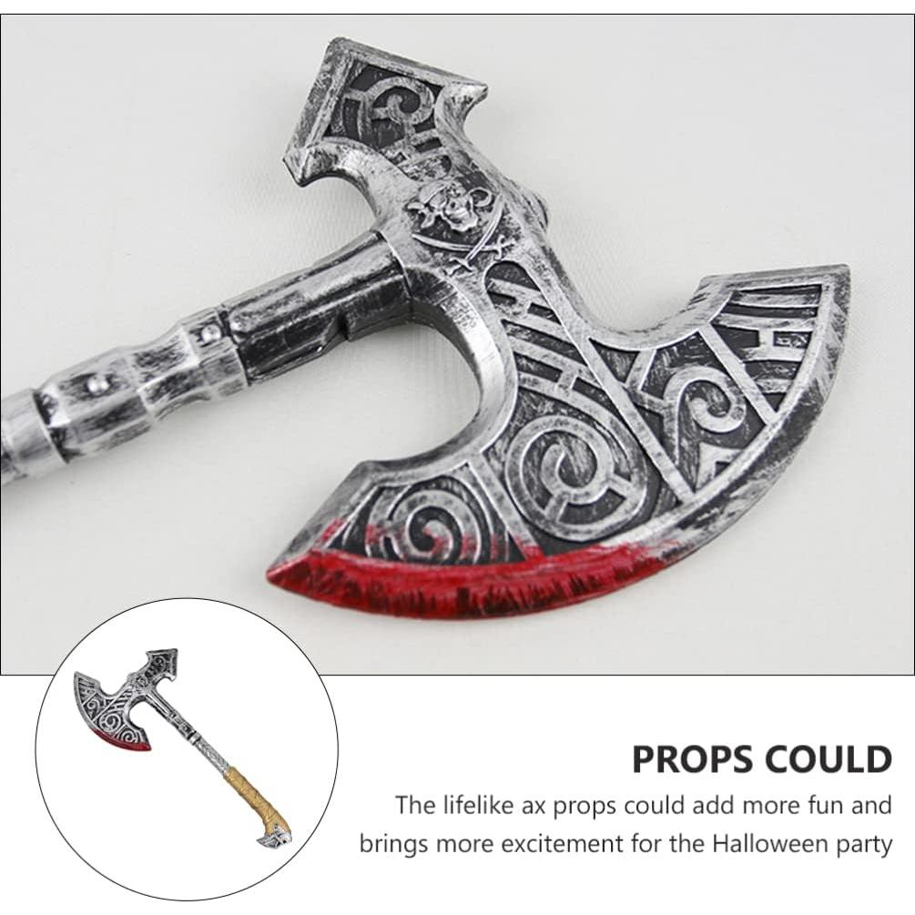 Hacha Falsa de Halloween Vikinga - Accesorio de Disfraz Unisex
