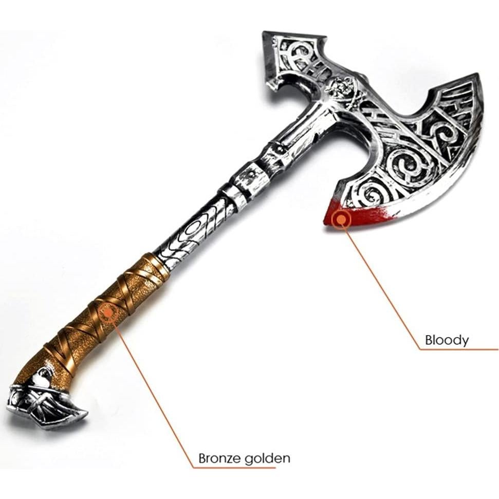 Hacha Falsa de Halloween Vikinga - Accesorio de Disfraz Unisex