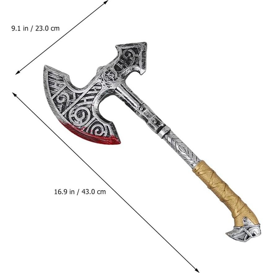 Hacha Falsa de Halloween Vikinga - Accesorio de Disfraz Unisex