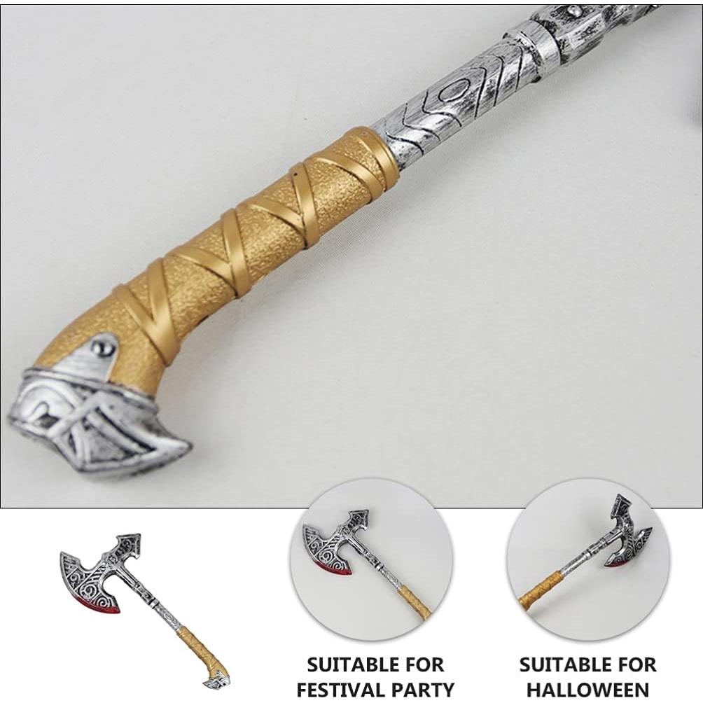 Hacha Falsa de Halloween Vikinga - Accesorio de Disfraz Unisex