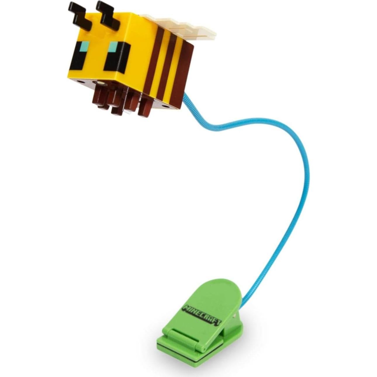 Luz de Lectura Abeja Minecraft con Clip y Brazo Ajustable 38 cm