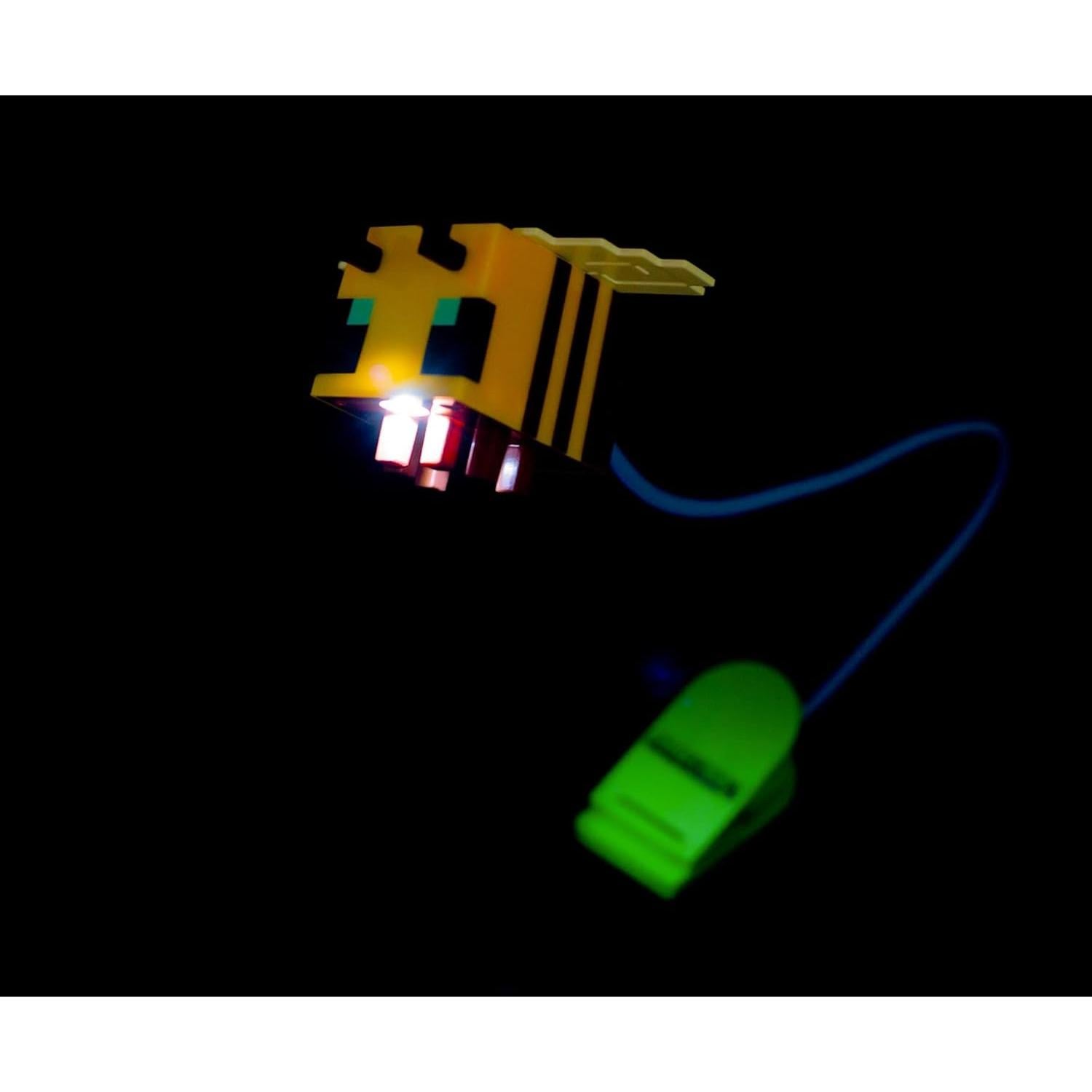 Luz de Lectura Abeja Minecraft con Clip y Brazo Ajustable 38 cm