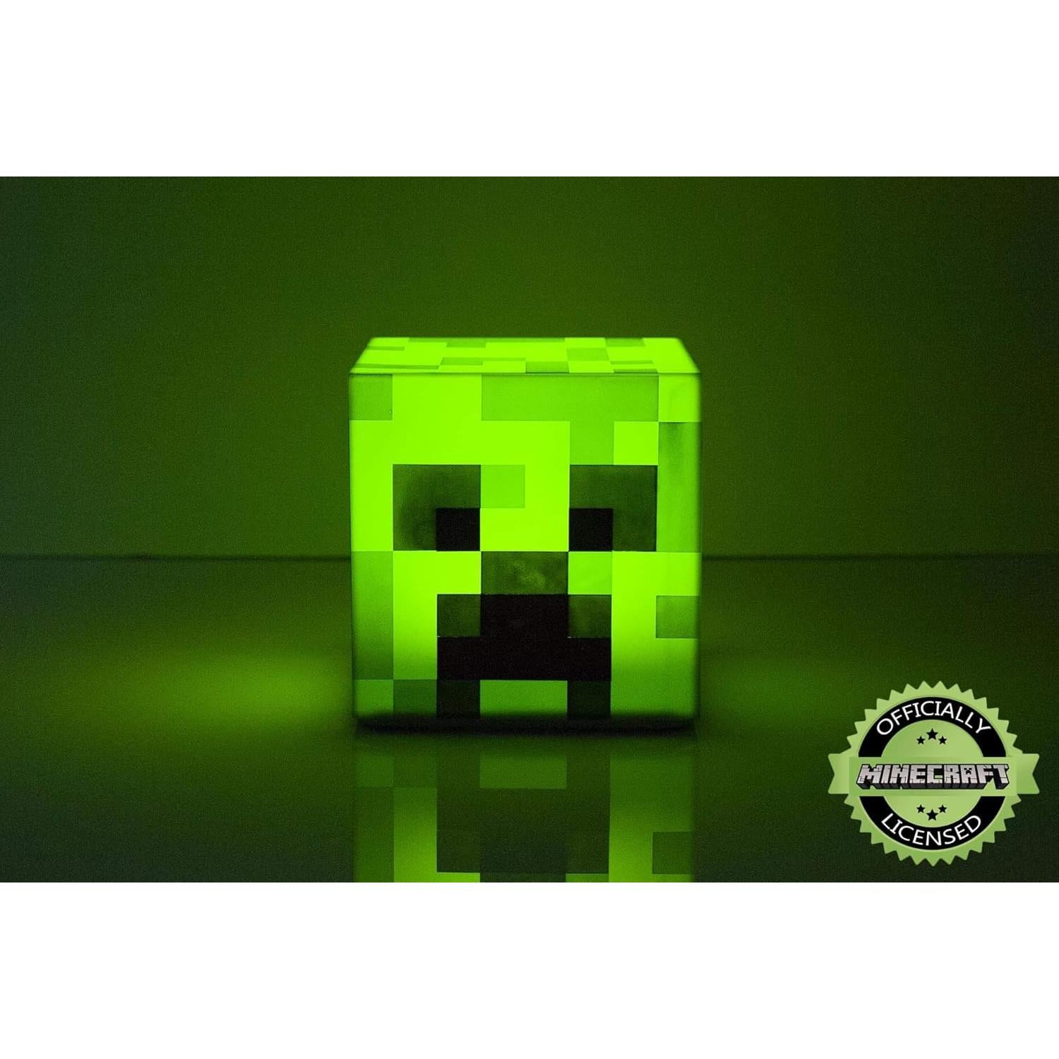 Lámpara de ambiente LED Minecraft Creeper 12.7 cm Verde