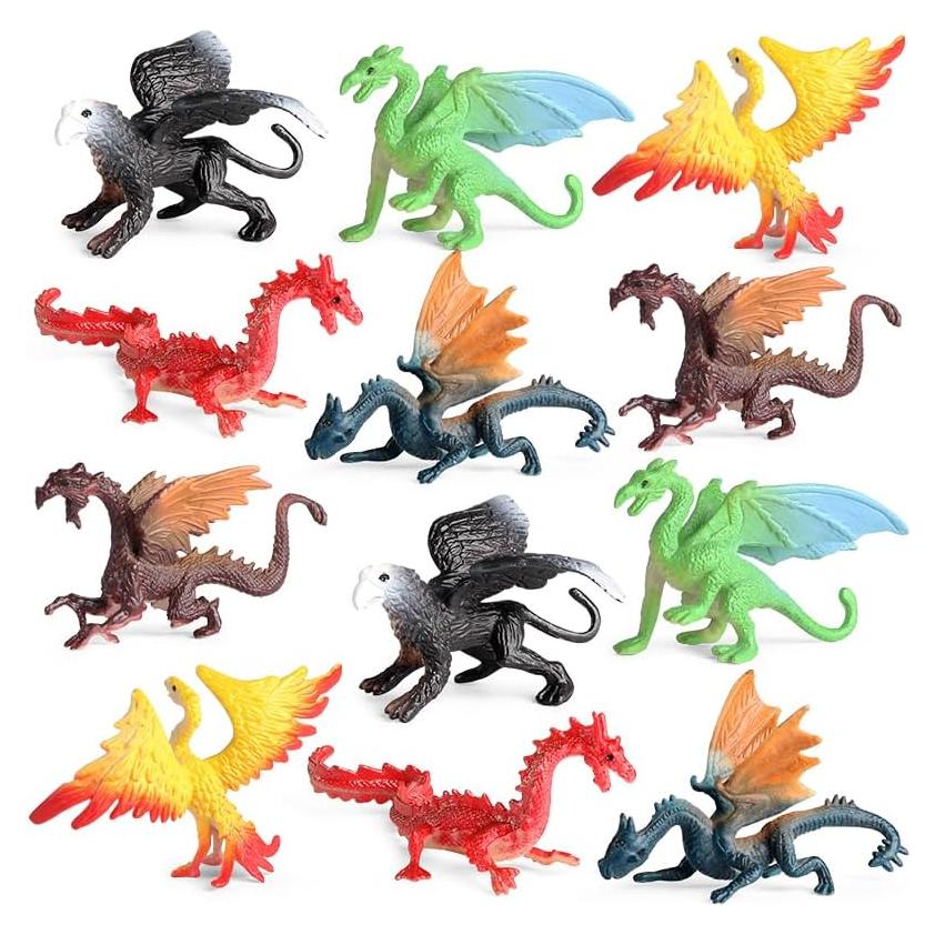Figuras de Dragón Mini EOIVSH - 12 Piezas Juguetes para Niños