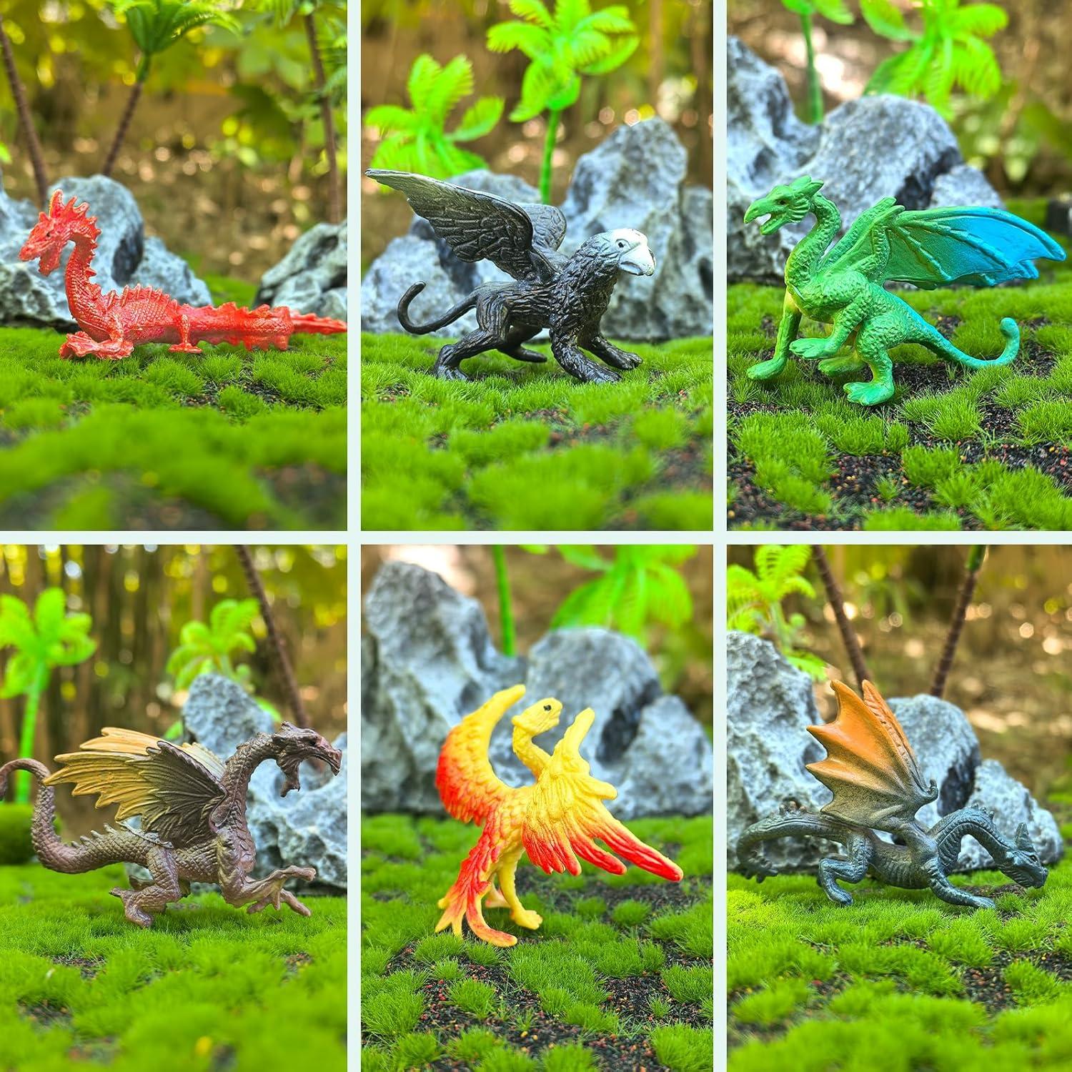 Figuras de Dragón Mini EOIVSH - 12 Piezas Juguetes para Niños