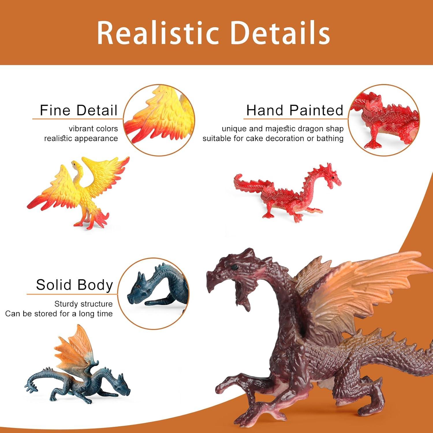 Figuras de Dragón Mini EOIVSH - 12 Piezas Juguetes para Niños