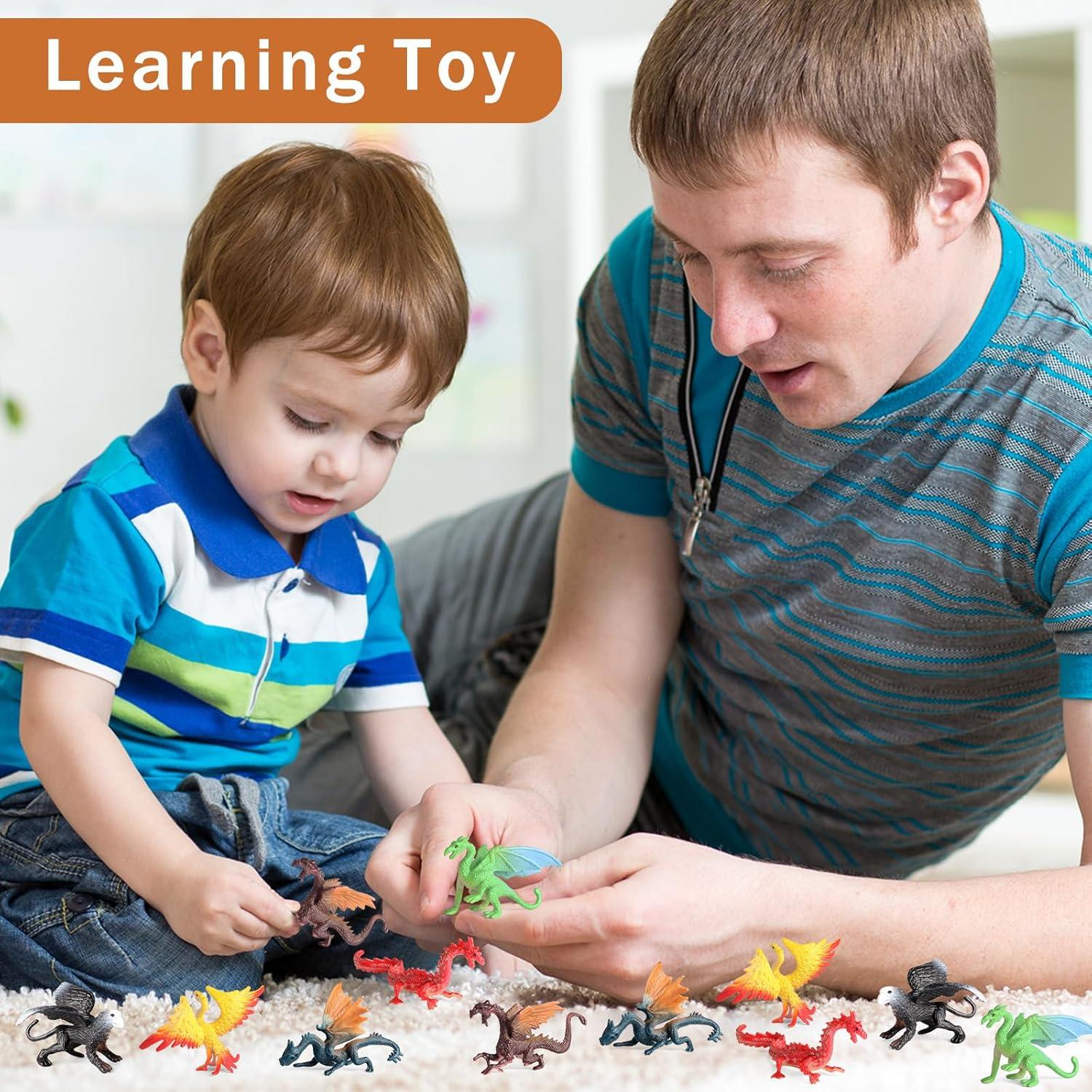 Figuras de Dragón Mini EOIVSH - 12 Piezas Juguetes para Niños