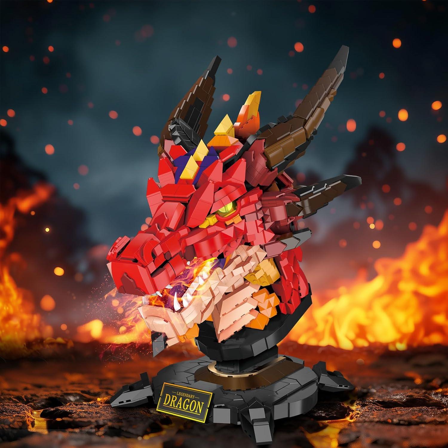 Conjunto de Bloques de Construcción Dragón Brihappen 2713 Piezas