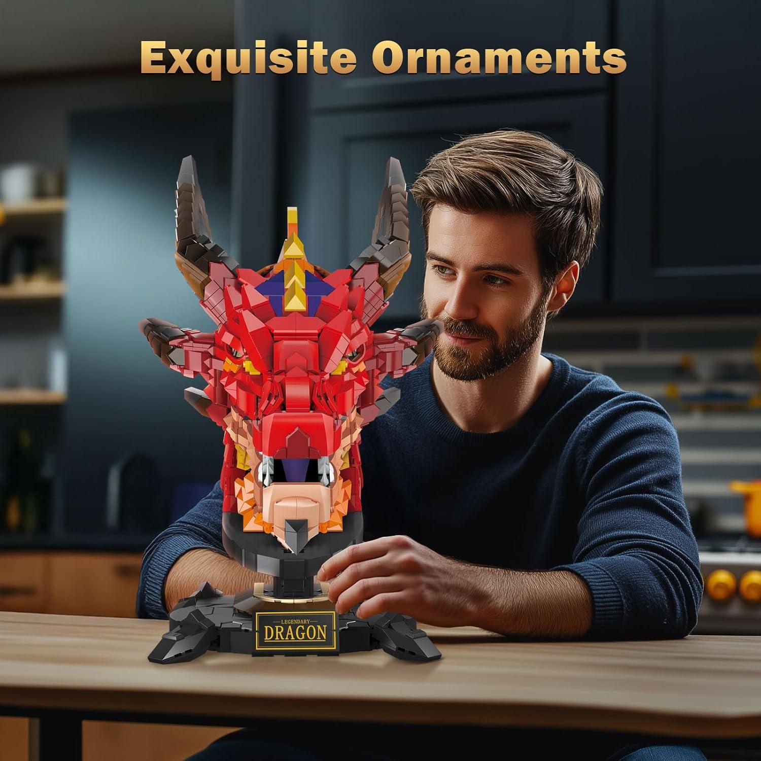 Conjunto de Bloques de Construcción Dragón Brihappen 2713 Piezas