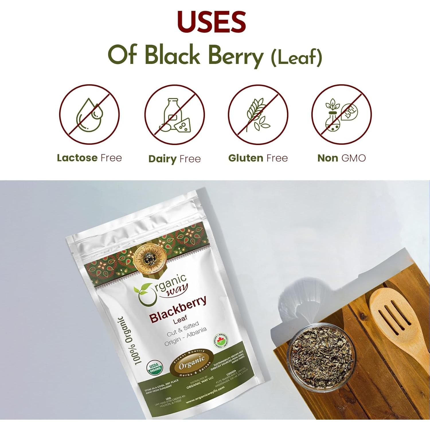 Hoja de Mora Orgánica 0.45 kg - Organic Way - Certificado USDA